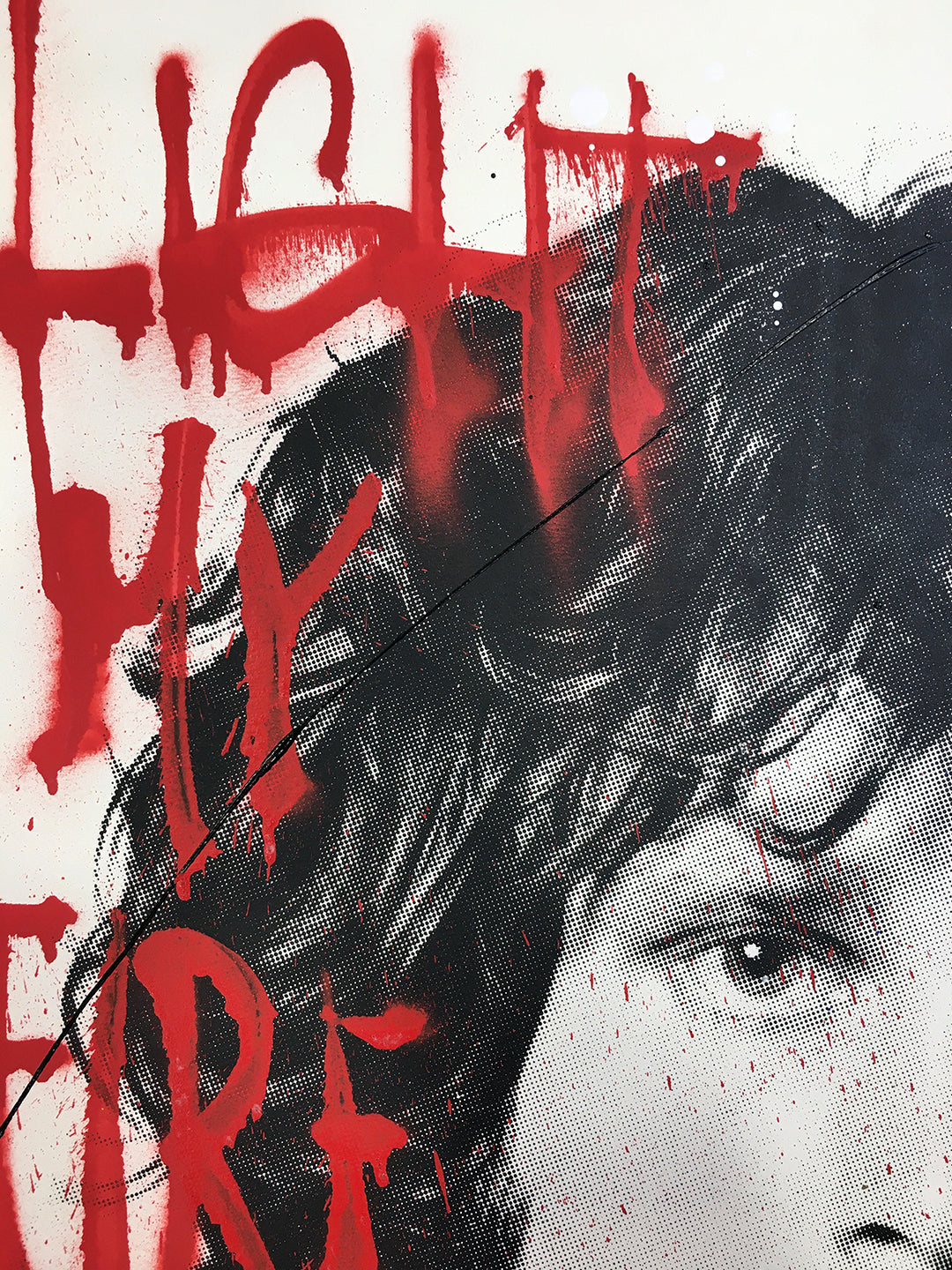 Jim Morrison, The Doors - Retrato print (original painting on paper) Arte Urbano Barcelona