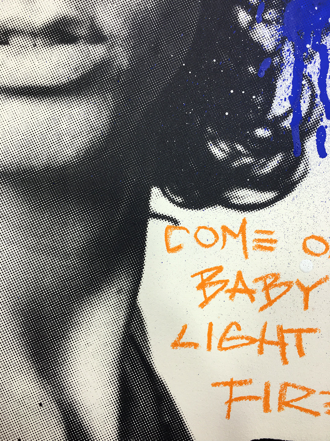 Jim Morrison, The Doors - Retrato print (original painting on paper) Arte Urbano Barcelona