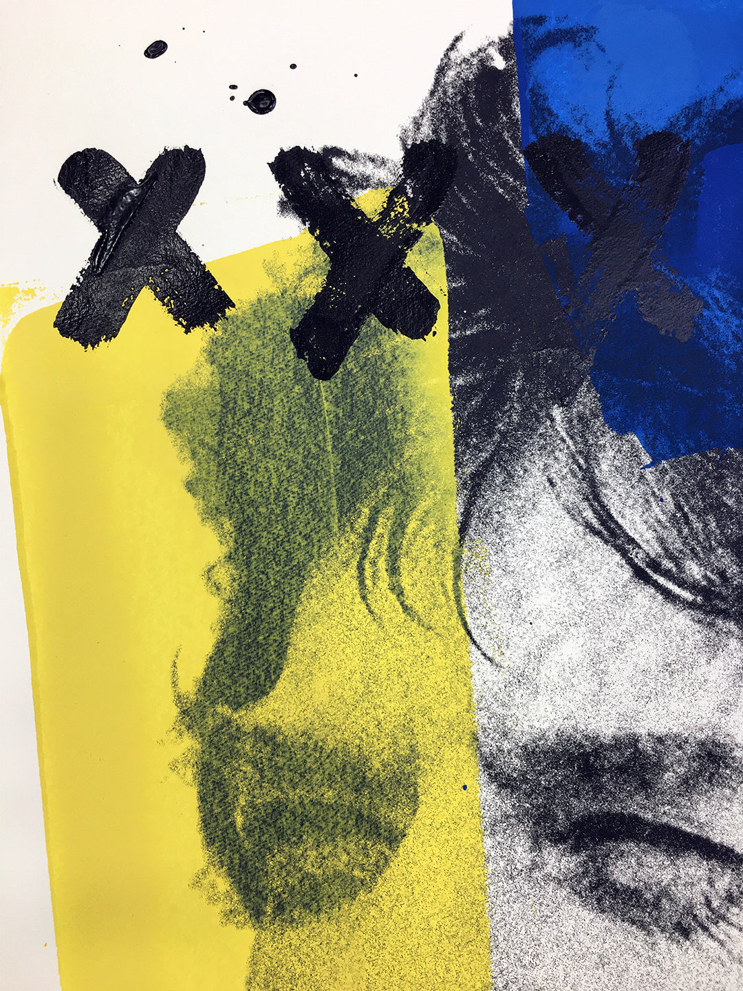 Mick Jagger, The Rolling Stones - Retrato print (original painting on paper) Arte Urbano Barcelona