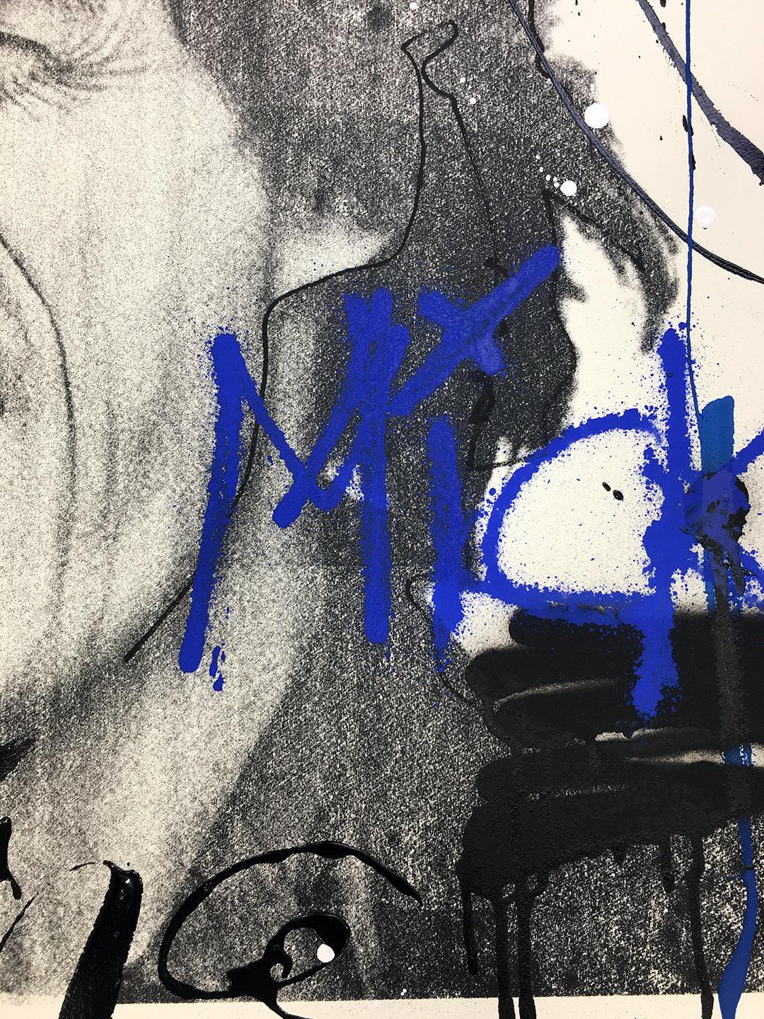 Mick Jagger, The Rolling Stones - Retrato print (original painting on paper) Arte Urbano Barcelona