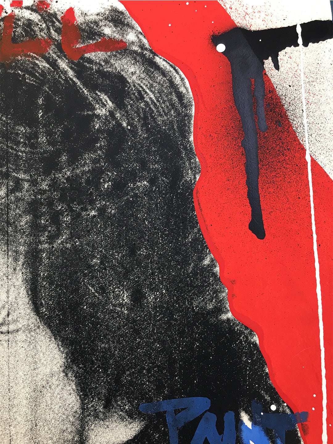 Mick Jagger, The Rolling Stones - Retrato print (original painting on paper) Arte Urbano Barcelona