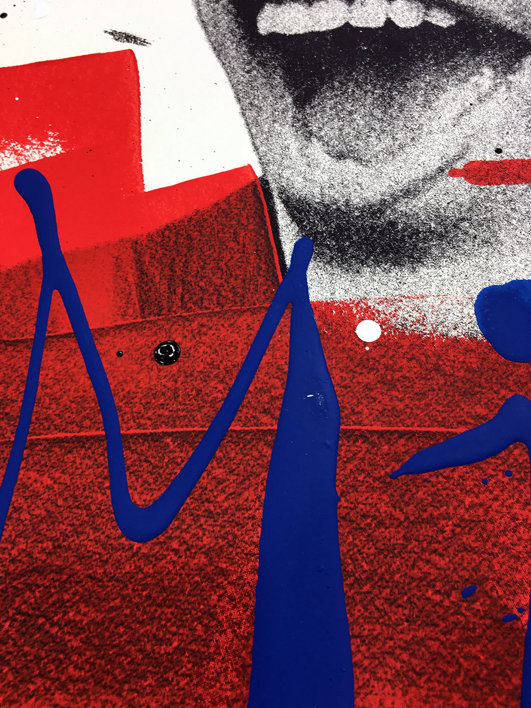 Mick Jagger, The Rolling Stones - Retrato print (original painting on paper) Arte Urbano Barcelona