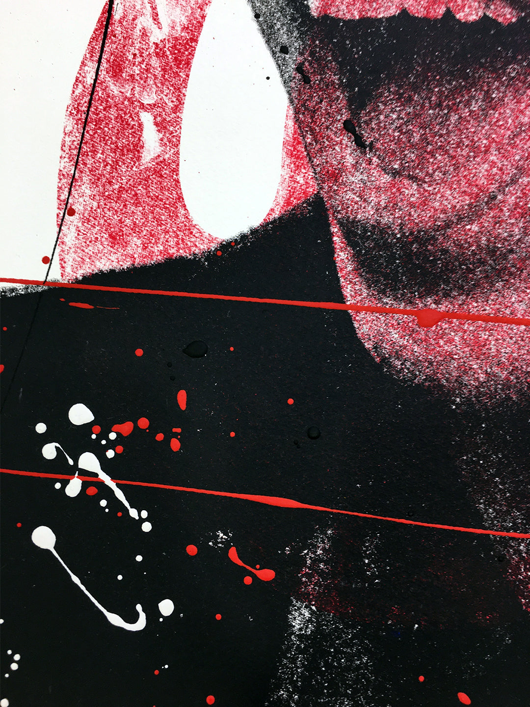 Mick Jagger, The Rolling Stones - Retrato print (original painting on paper) Arte Urbano Barcelona