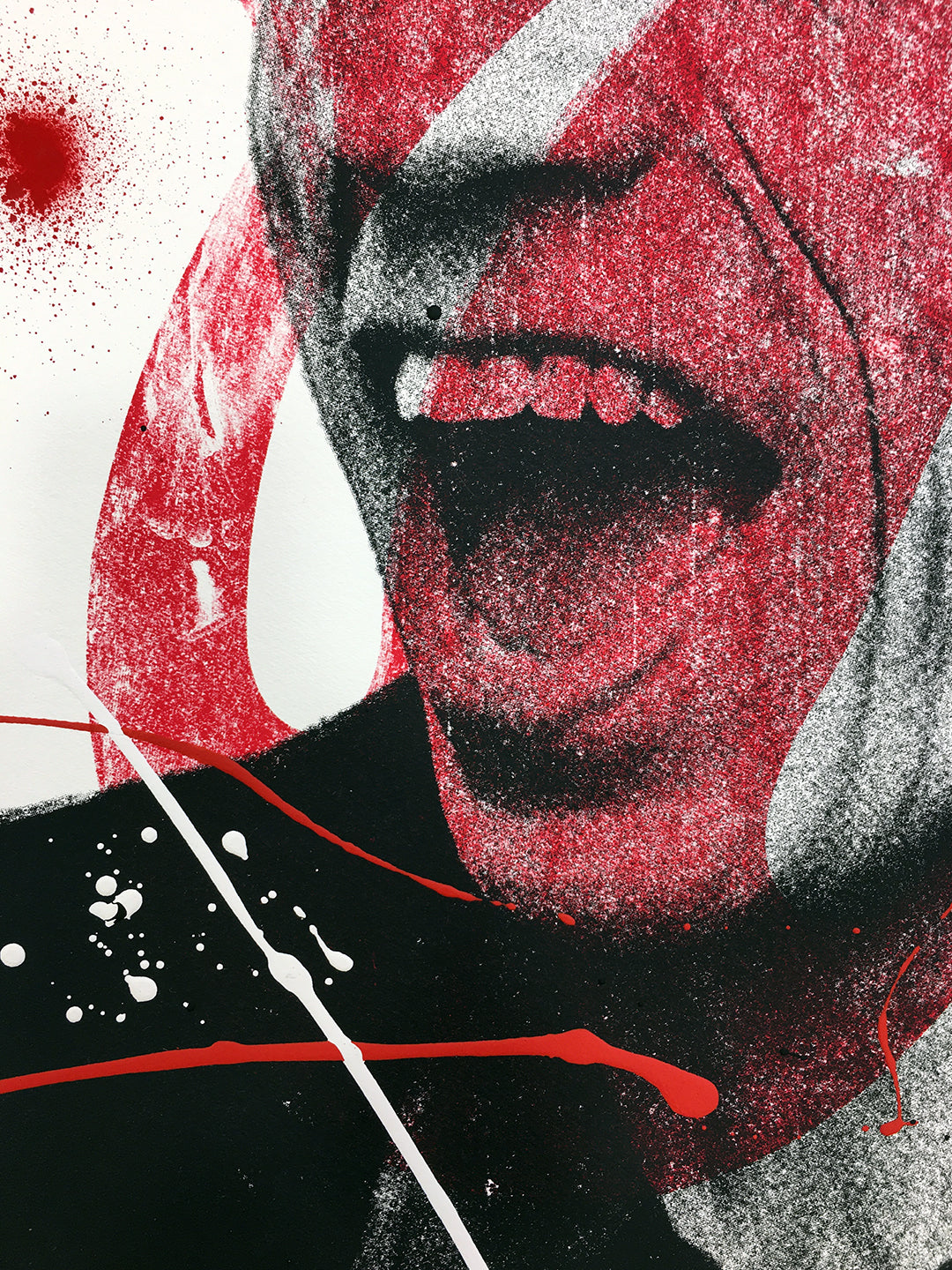 Mick Jagger, The Rolling Stones - Retrato print (original painting on paper) Arte Urbano Barcelona