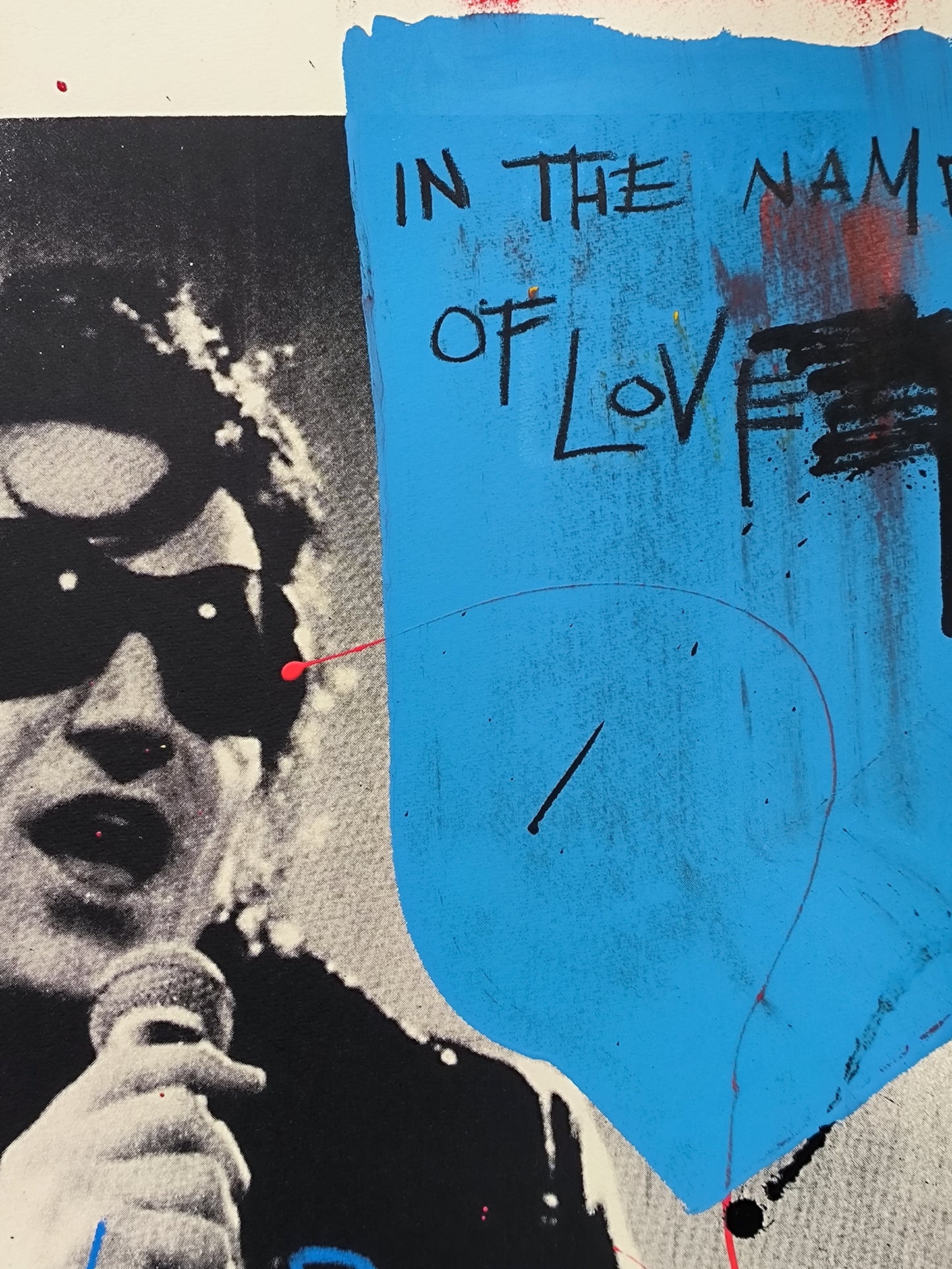 Bono - Retrato print (original painting on paper) Arte Urbano Barcelona