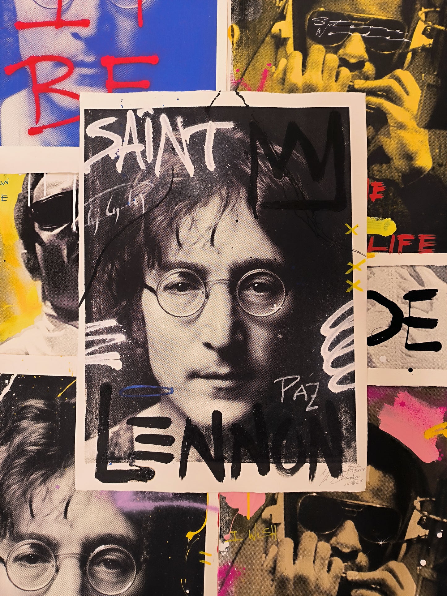 John Lennon - Retrato print (Original painting on paper) Arte Urbano Barcelona