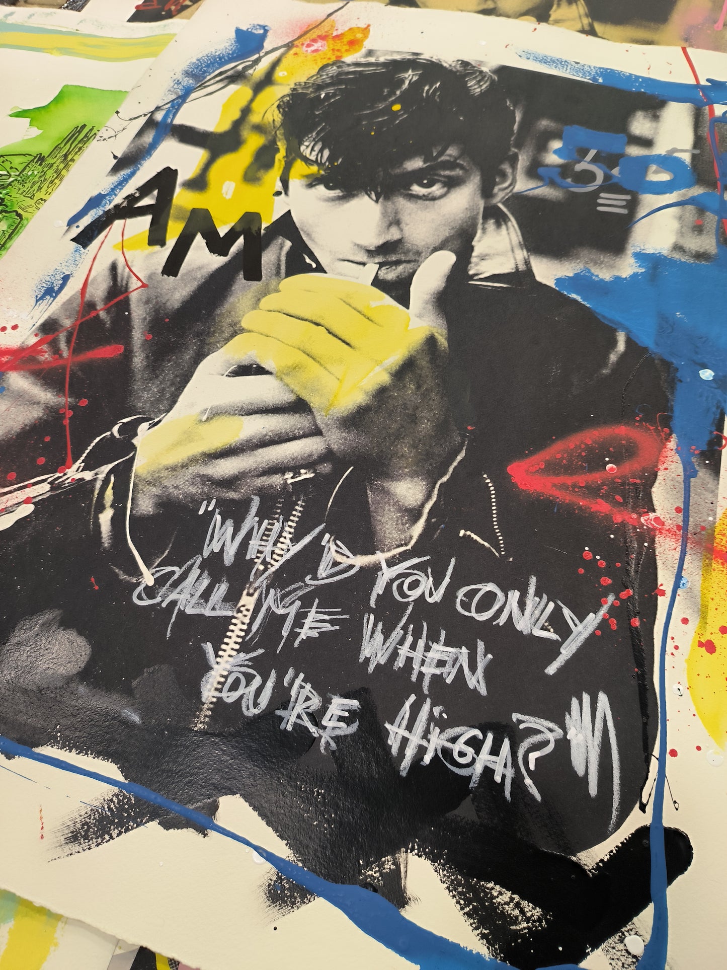 Alex Turner, Artic Monkeys - Arte Urbano Barcelona. Retrato print (original painting on paper)