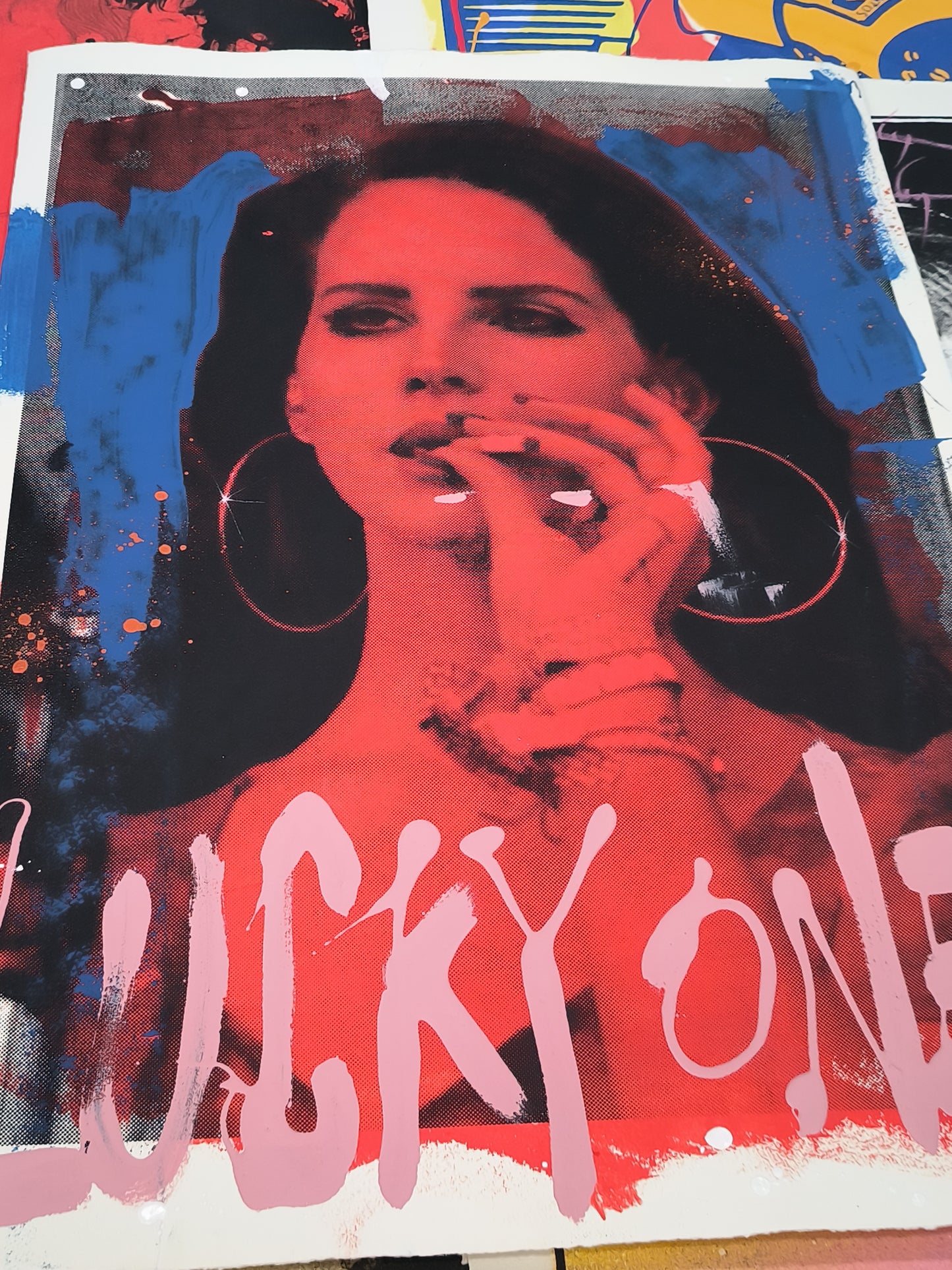 Lana del Rey - Retrato print (original painting on paper) Arte urbano Barcelona