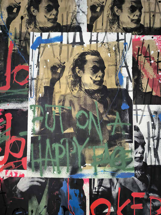Joker - Retrato print (original painting on paper) Arte Urbano Barcelona