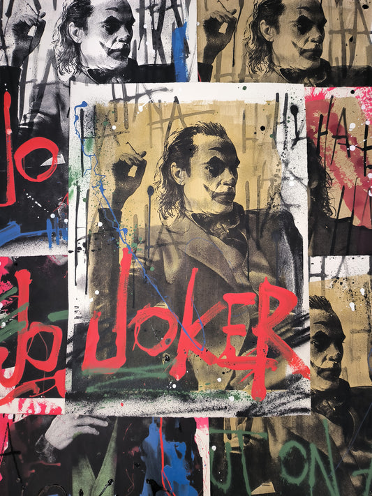Joker - Retrato print (original painting on paper) Arte Urbano Barcelona