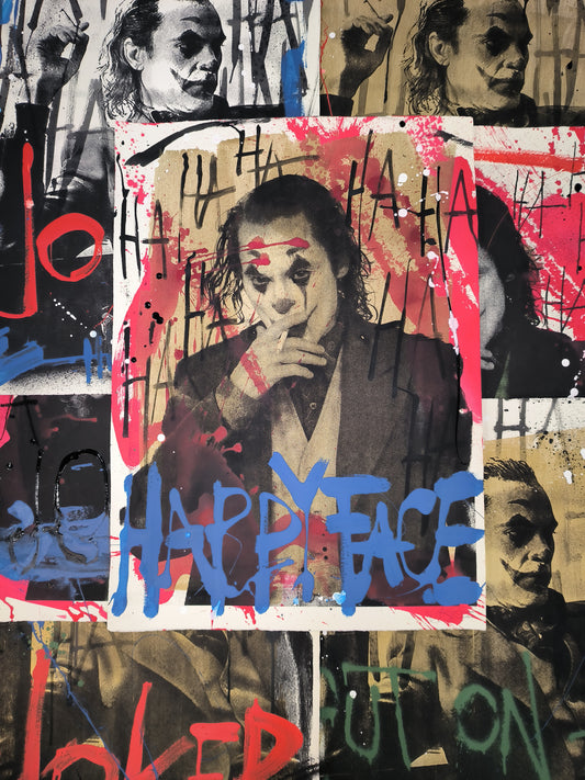 Joker - Retrato print (original painting on paper) Arte Urbano Barcelona