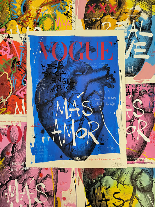 Corazón Anatómico - Retrato print (original painting on paper) Arte Urbano Contemporaneo Barcelona