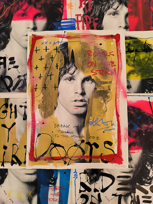 Jim Morrison - Retrato print (original painting on paper) Arte Urbano Barcelona