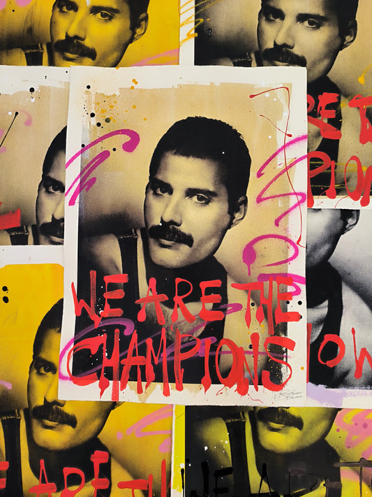 Freddie Mercury - Queen: Arte Urbano Barcelona. Retrato print (original painting on paper)