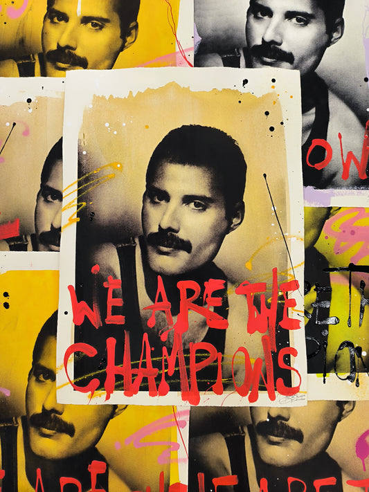 Freddie Mercury - Queen: Arte Urbano Barcelona. Retrato print (original painting on paper)