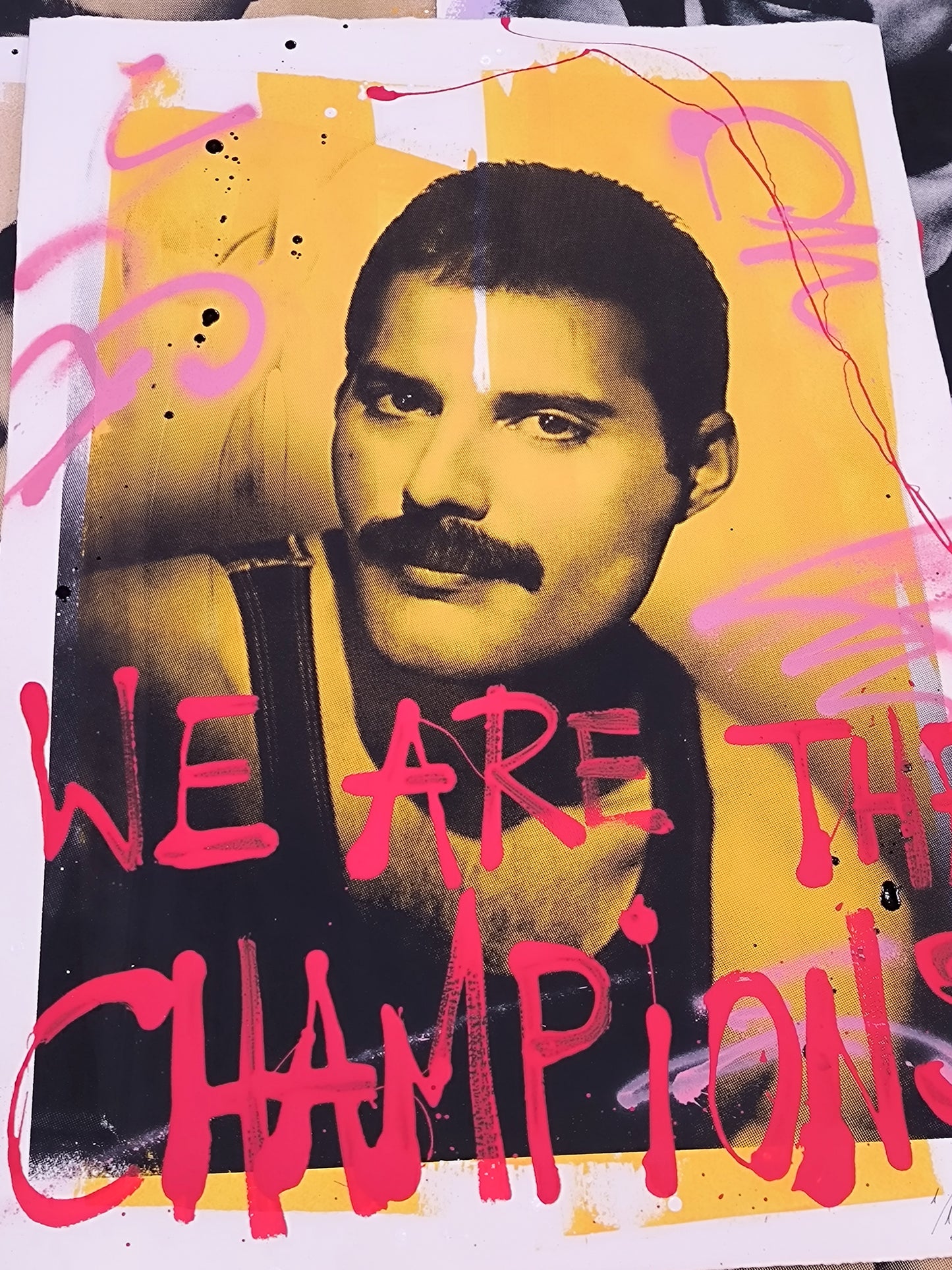 Freddie Mercury - Queen: Arte Urbano Barcelona. Retrato print (original painting on paper)
