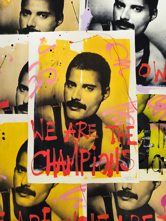 Freddie Mercury - Queen: Arte Urbano Barcelona. Retrato print (original painting on paper)