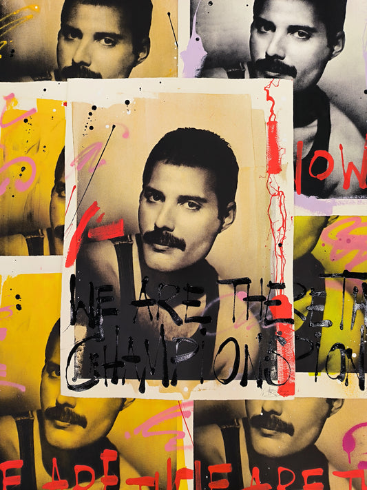 Freddie Mercury - Queen: Arte Urbano Barcelona. Retrato print (original painting on paper)