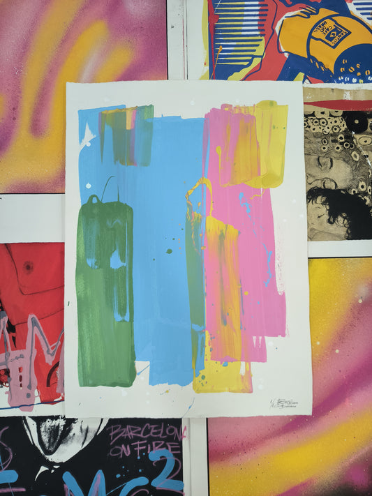 Abstract - Limited series (original painting on paper) Arte Urbano Barcelona