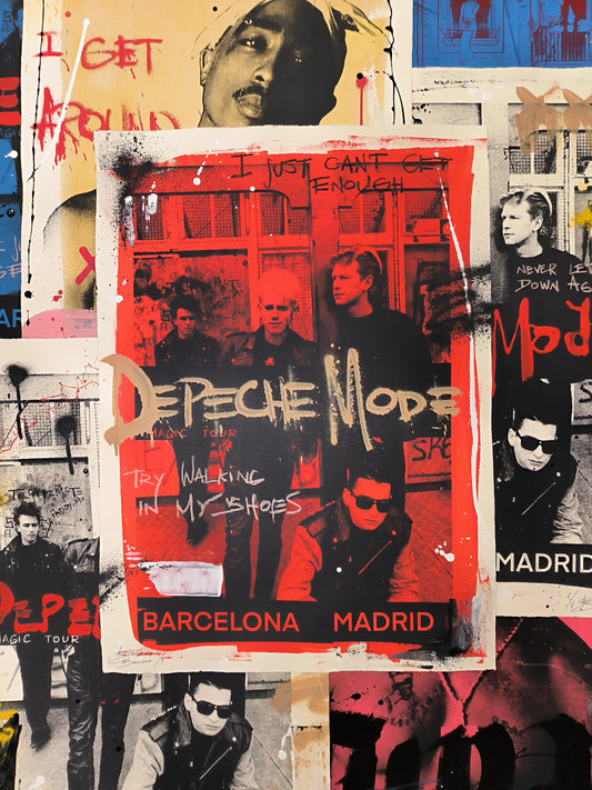 Depeche Mode - Retrato print (original painting on paper) Arte Urbano Barcelona