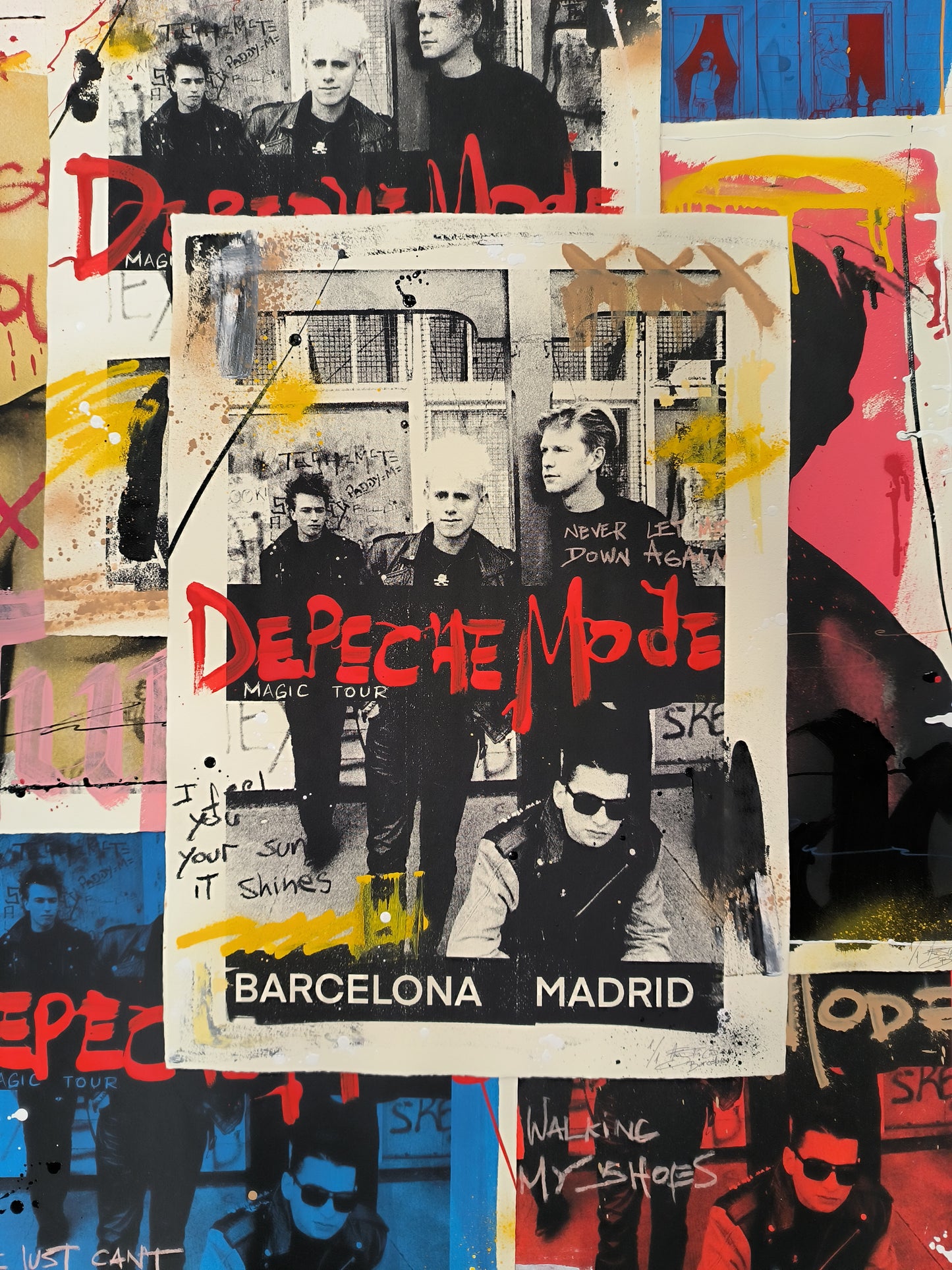 Depeche Mode - Retrato print (original painting on paper) Arte Urbano Barcelona