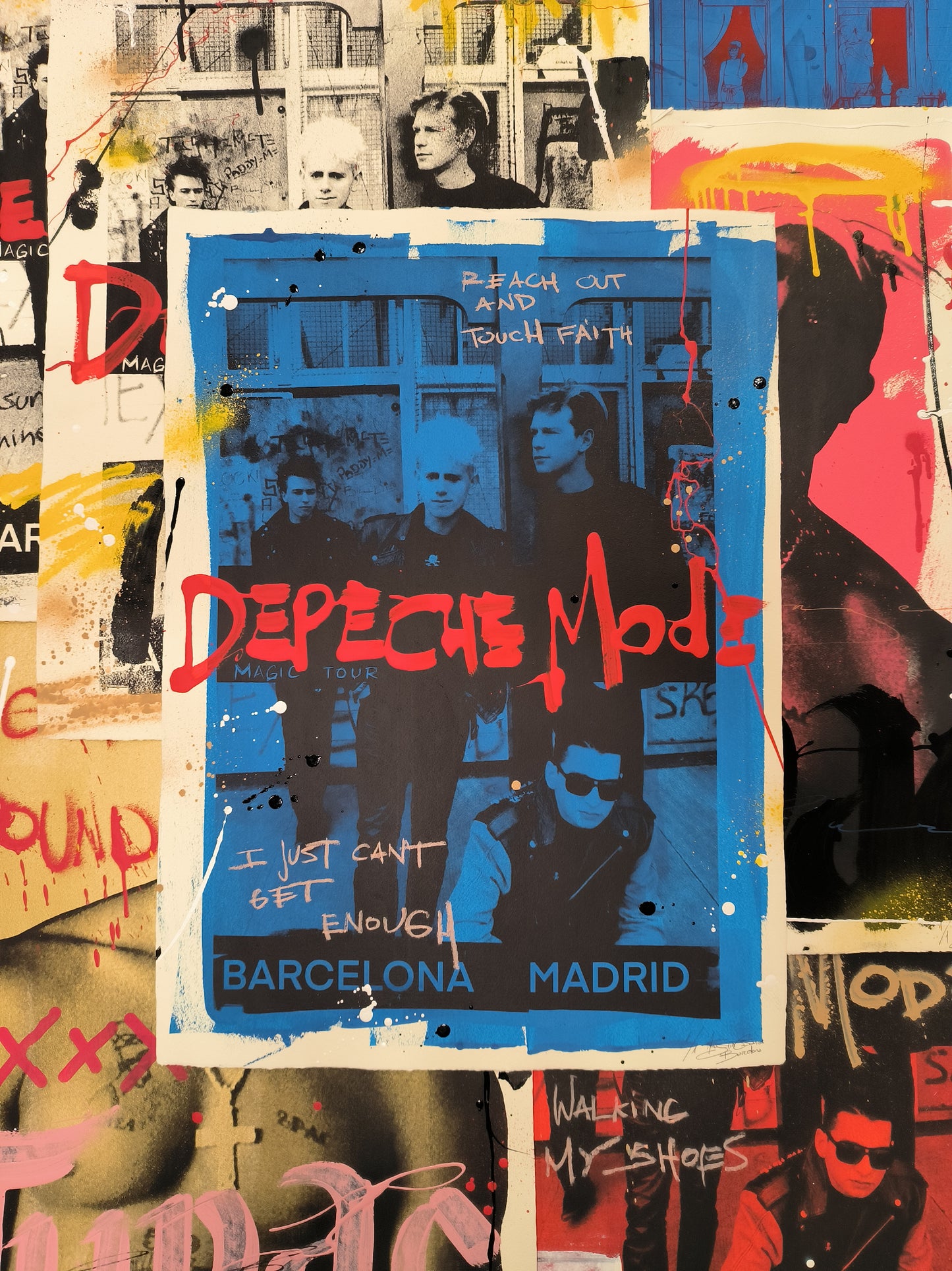 Depeche Mode - Retrato print (original painting on paper) Arte Urbano Barcelona