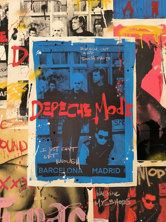 Depeche Mode - Retrato print (original painting on paper) Arte Urbano Barcelona