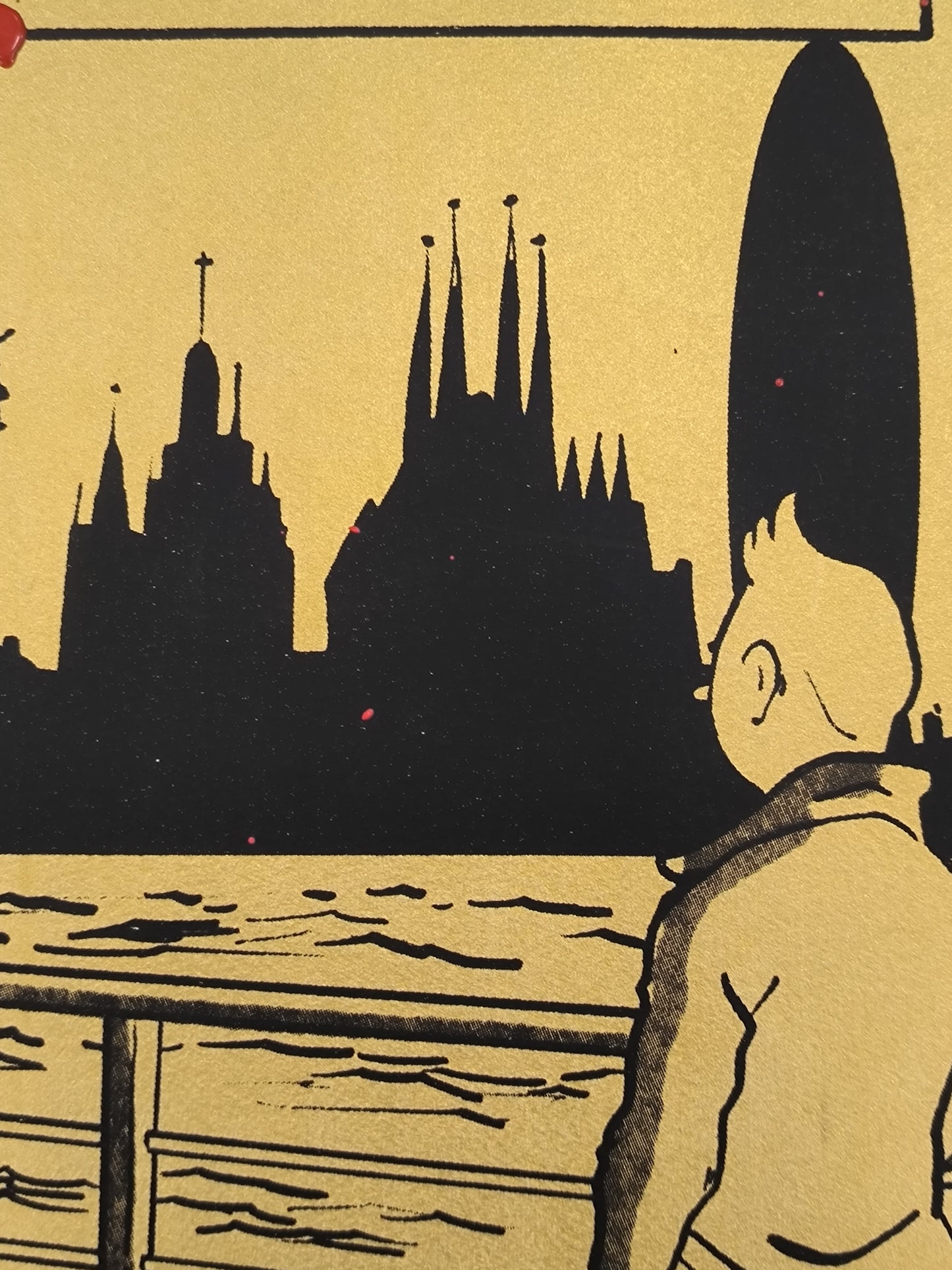 Tintin - Retrato print (Original painting on paper) contemporary art Barcelona