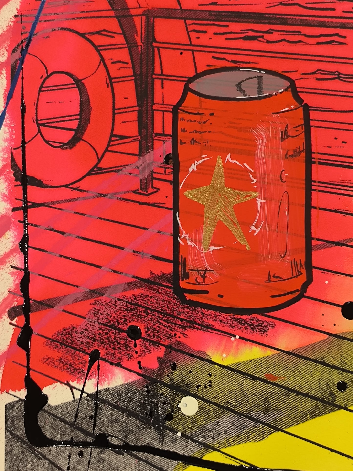 Tintin - Retrato print (Original painting on paper) contemporary art Barcelona