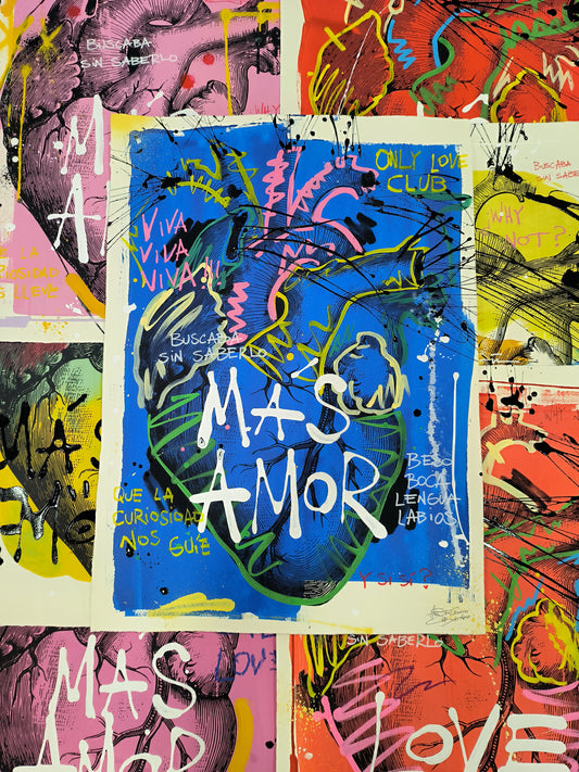 Corazón Anatómico - Retrato print (original painting on paper) Arte Urbano Barcelona