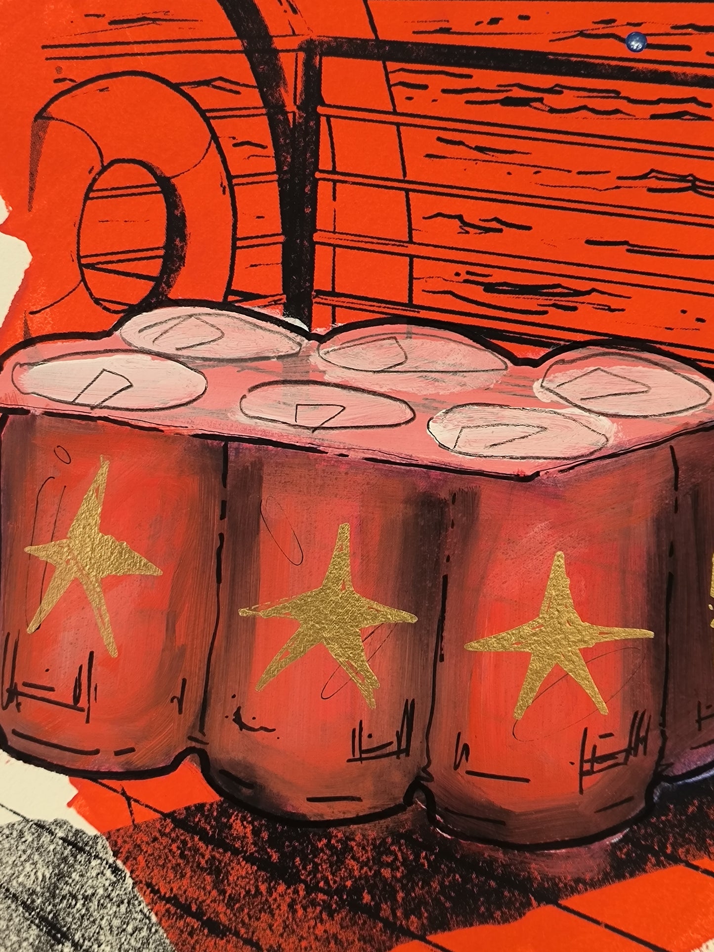 Tintin - Retrato print (Original painting on paper) contemporary art Barcelona