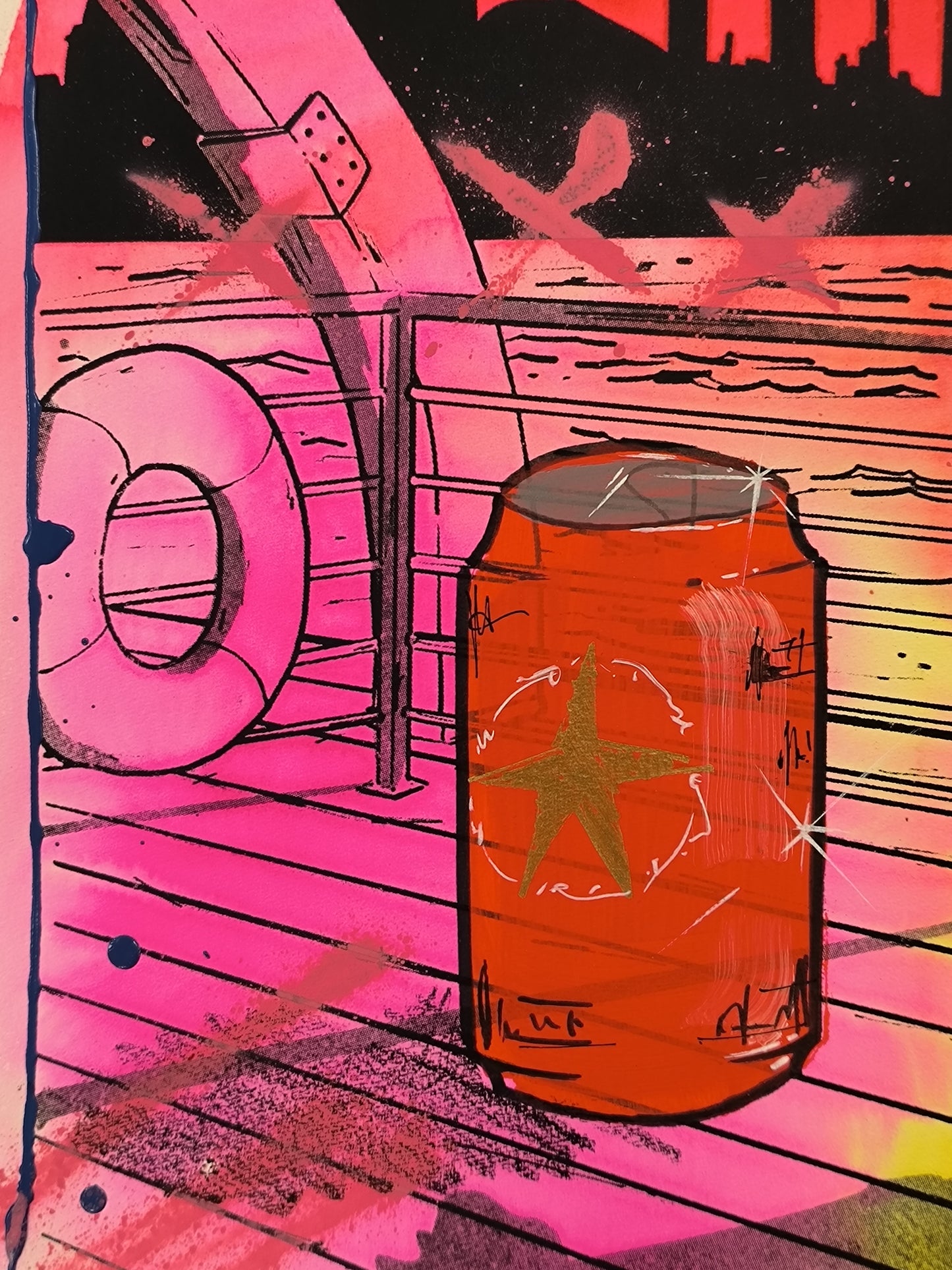 Tintin - Retrato print (Original painting on paper) contemporary art Barcelona