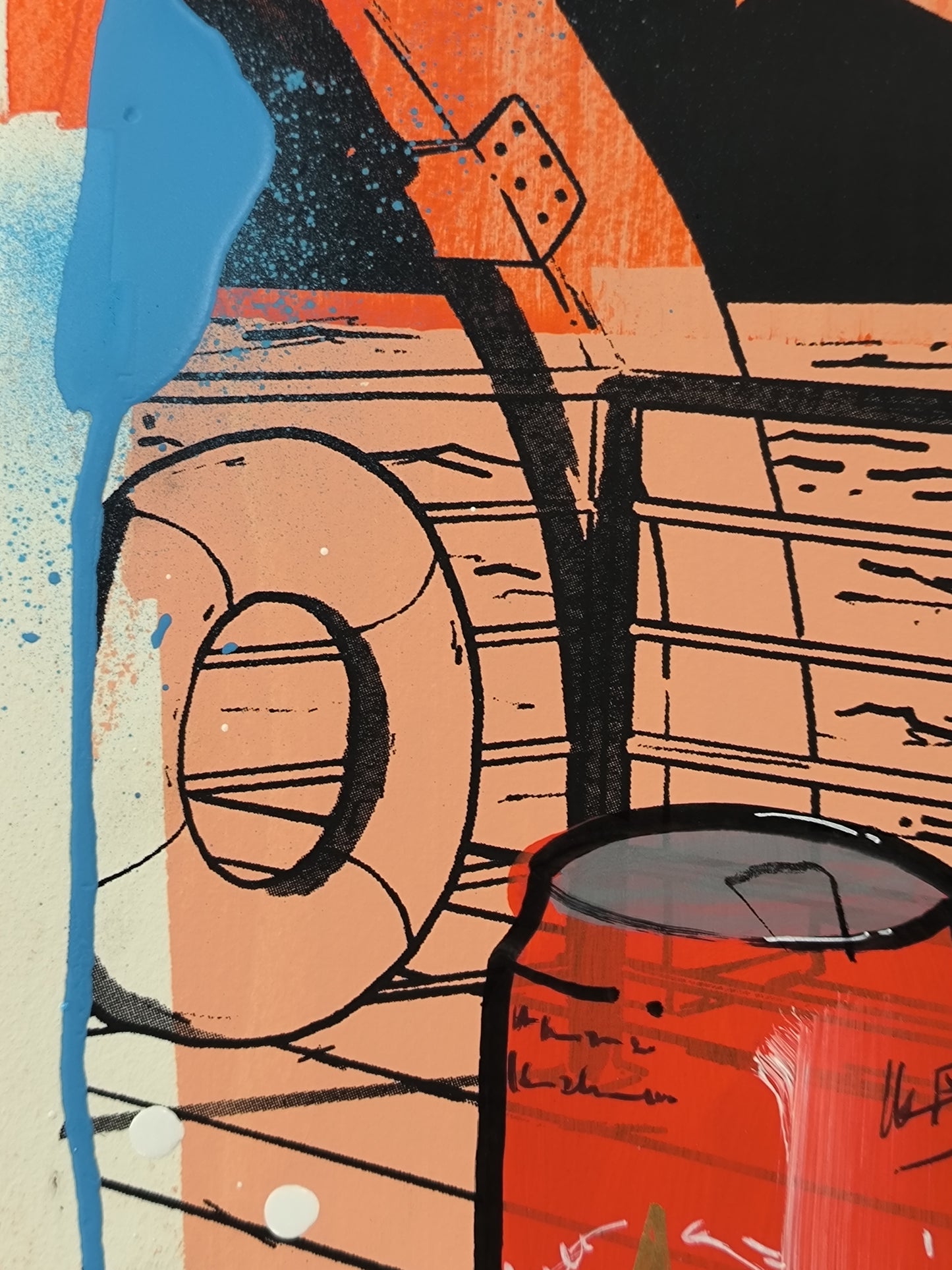 Tintin - Retrato print (Original painting on paper) contemporary art Barcelona