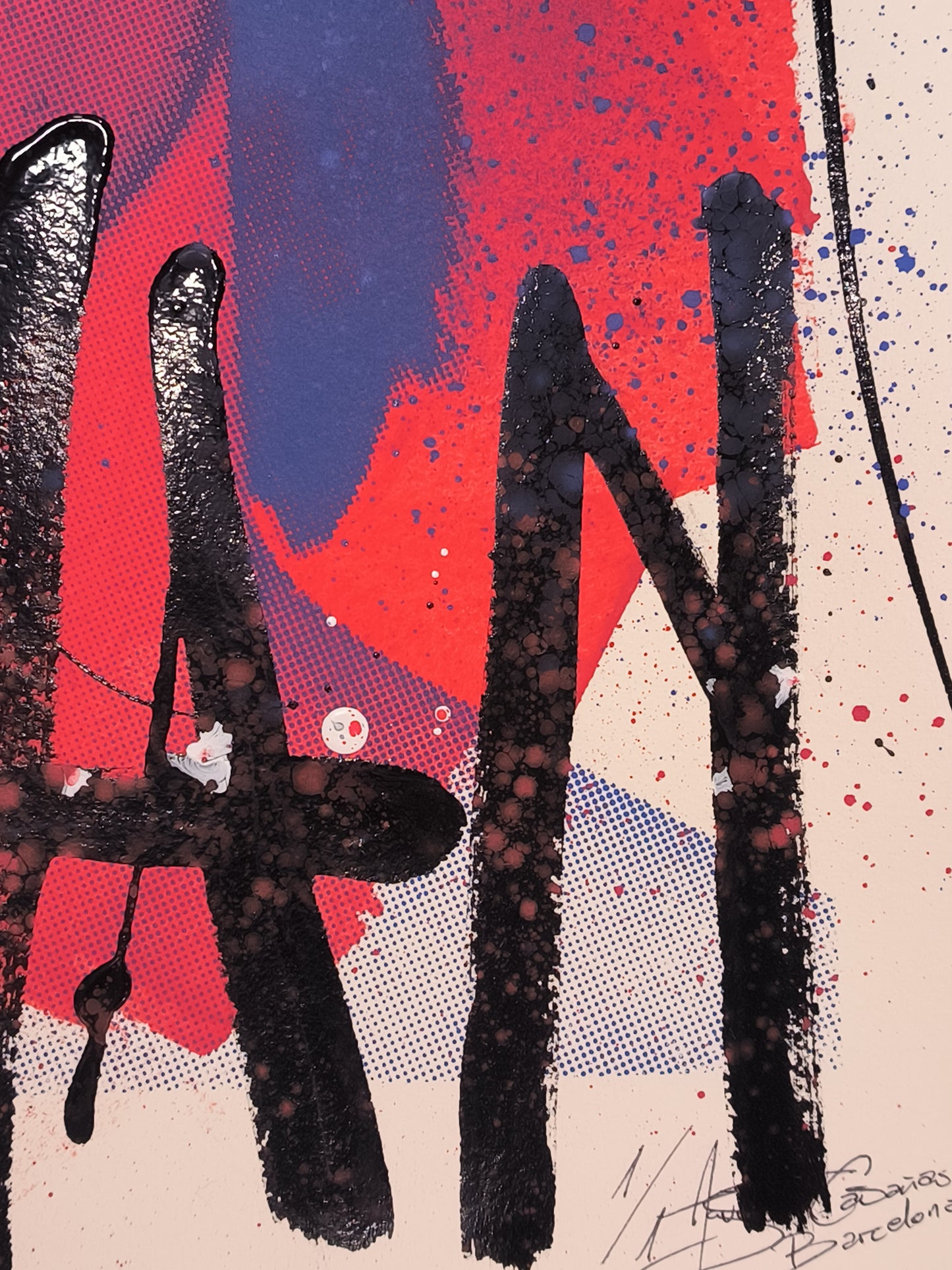 David Bowie (Young) - Retrato print (original painting on paper) Arte Urbano Barcelona