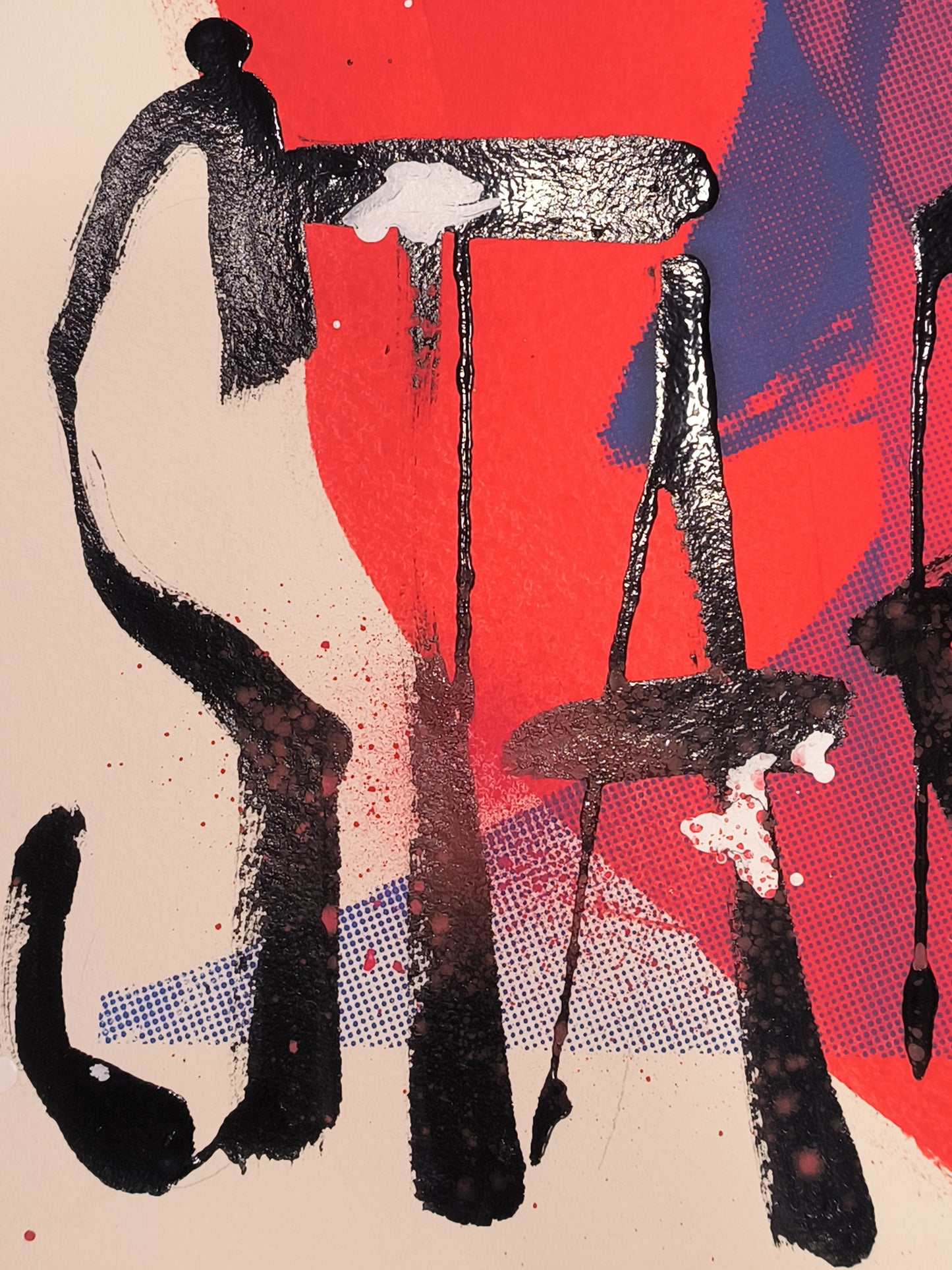 David Bowie (Young) - Retrato print (original painting on paper) Arte Urbano Barcelona