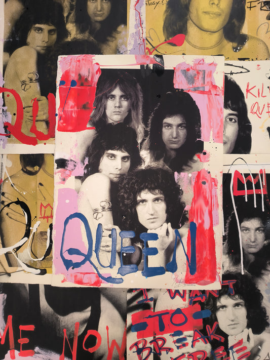 Queen - Retrato print (original painting on paper) Arte Urbano Barcelona