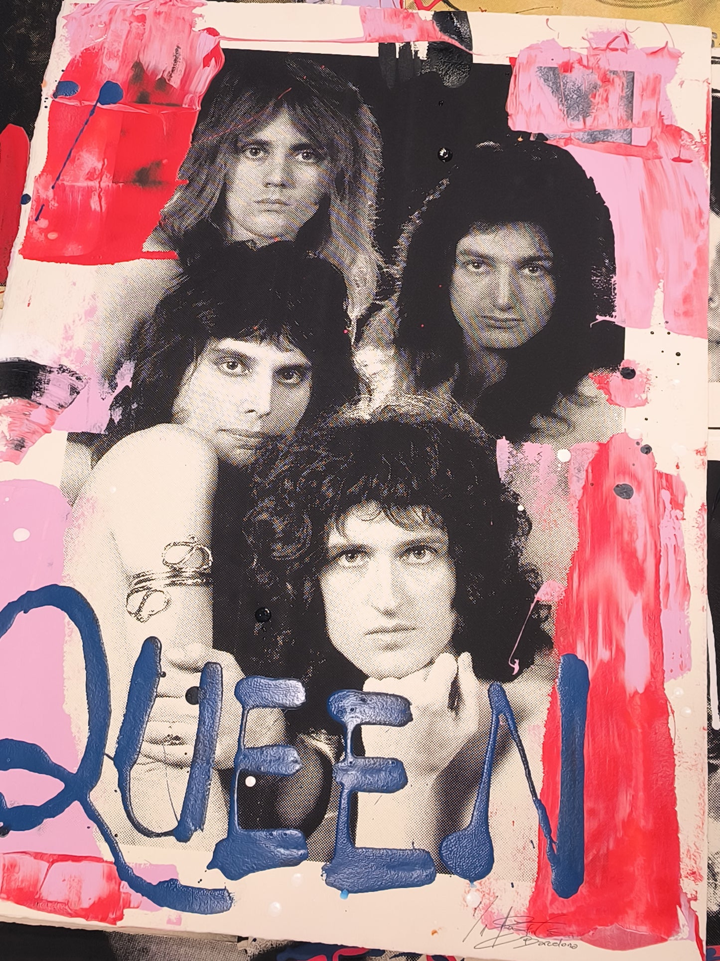 Queen - Retrato print (original painting on paper) Arte Urbano Barcelona