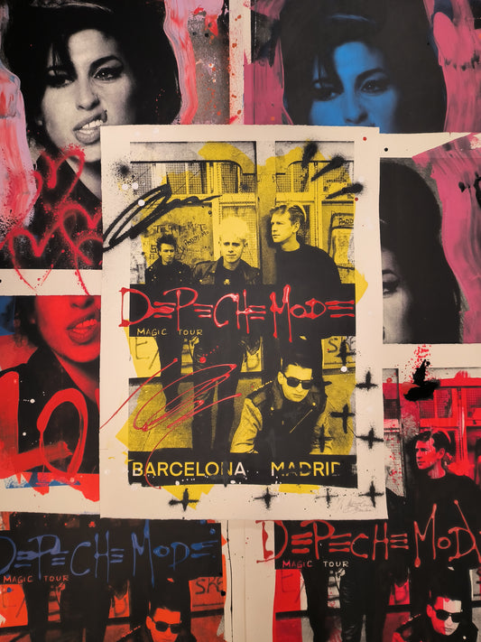 Depeche Mode - Retrato print (original painting on paper) Arte Urbano Barcelona