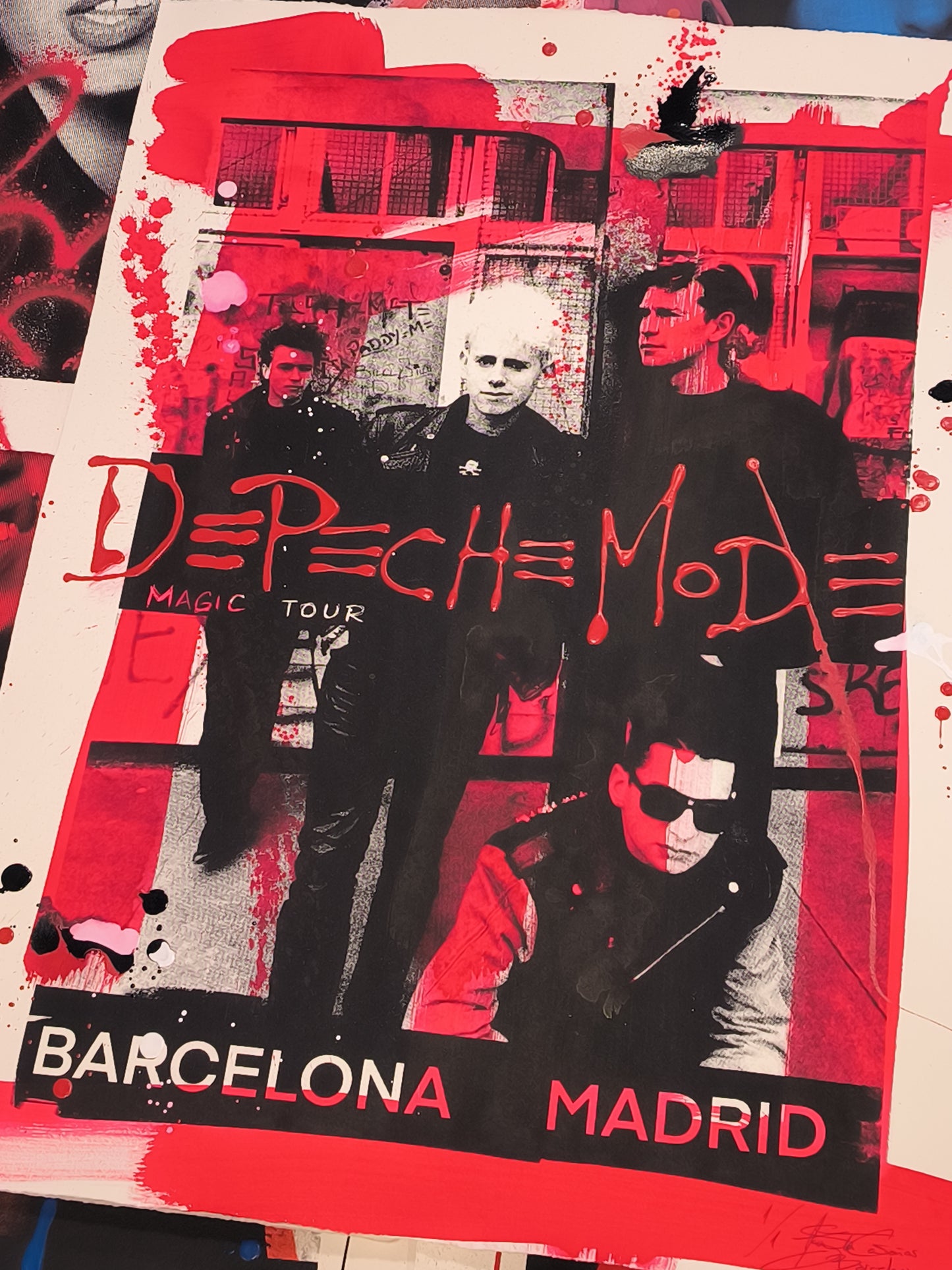 Depeche Mode - Retrato print (original painting on paper) Arte Urbano Barcelona