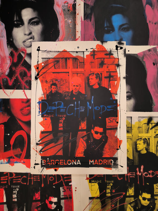 Depeche Mode - Retrato print (original painting on paper) Arte Urbano Barcelona