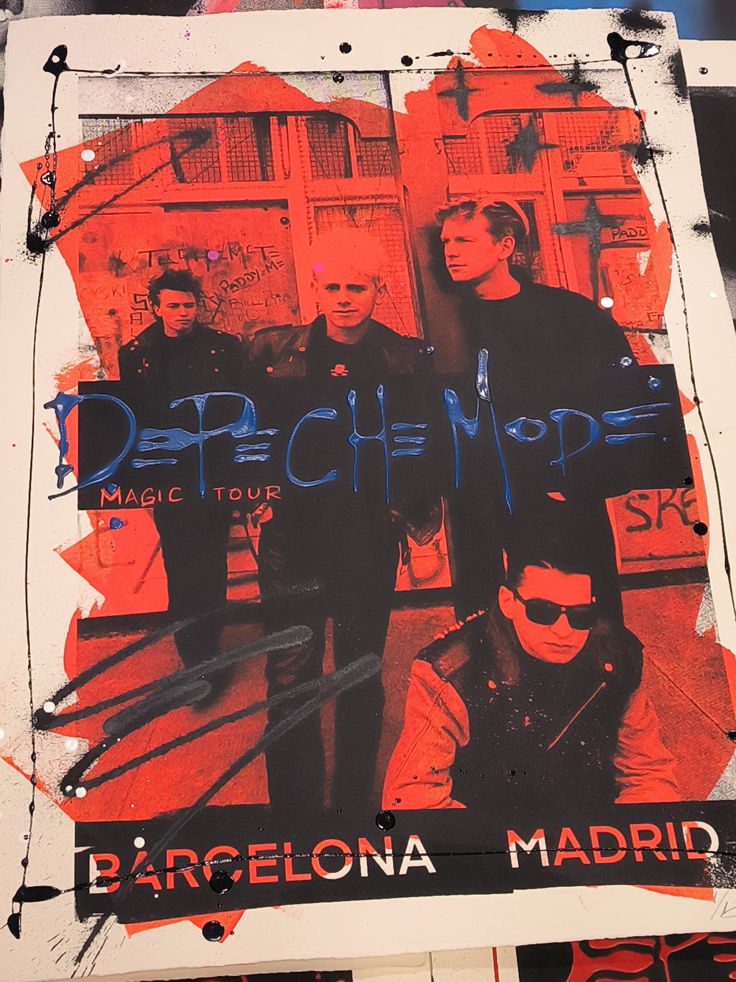 Depeche Mode - Retrato print (original painting on paper) Arte Urbano Barcelona