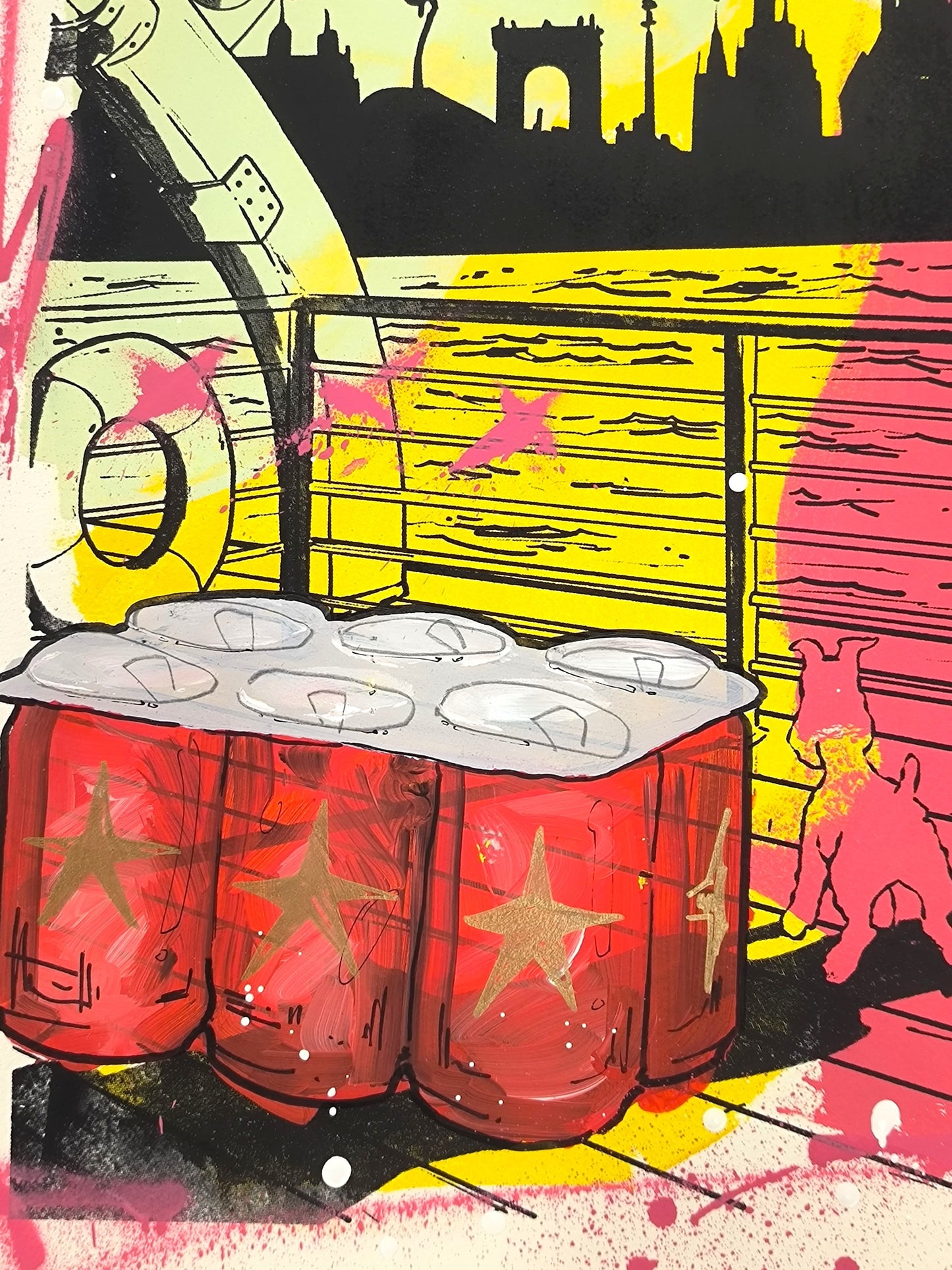 Tintin - Retrato print (Original painting on paper) contemporary art Barcelona