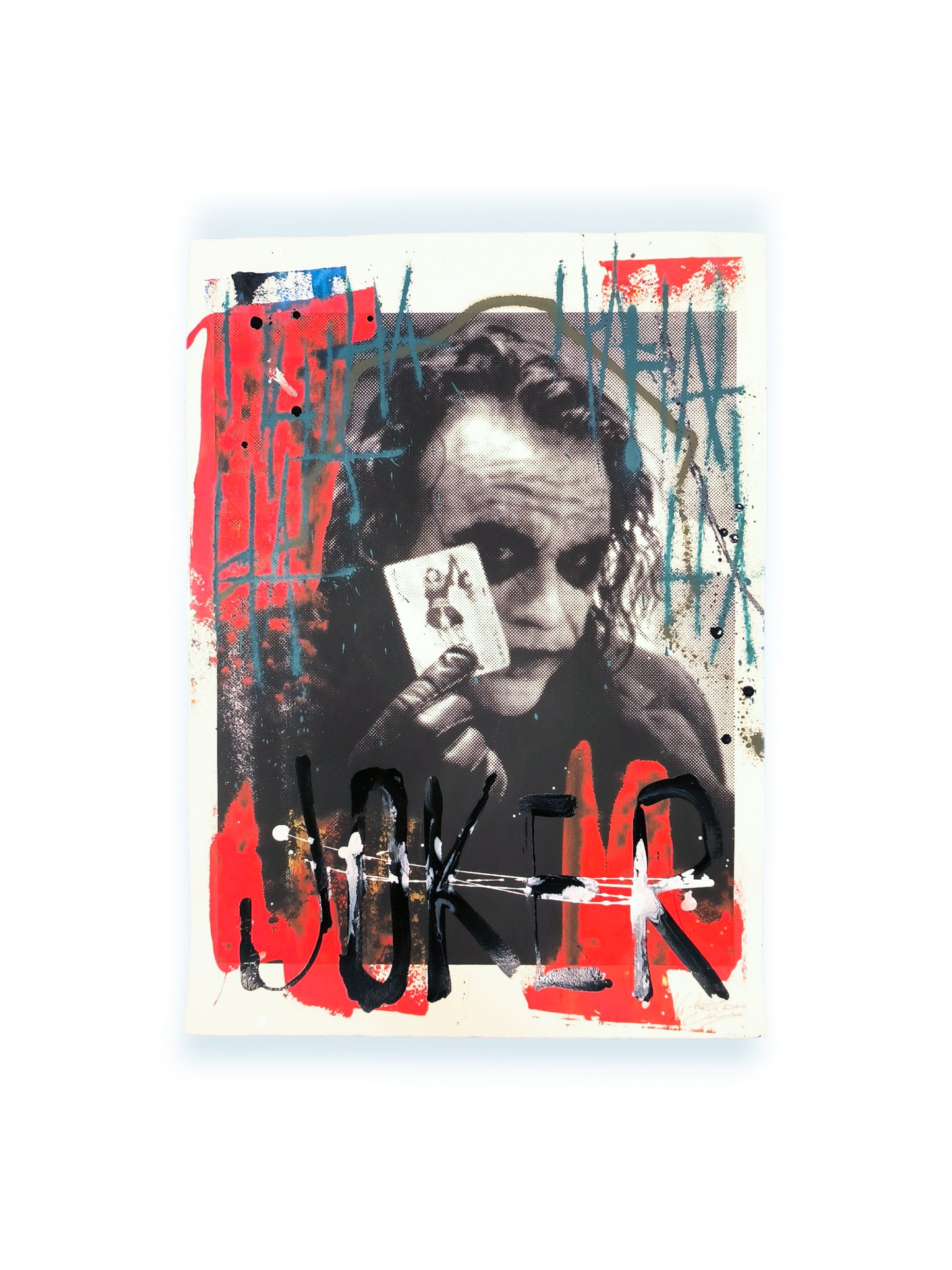 Joker - Retrato print (original painting on paper) Arte Urbano Barcelona