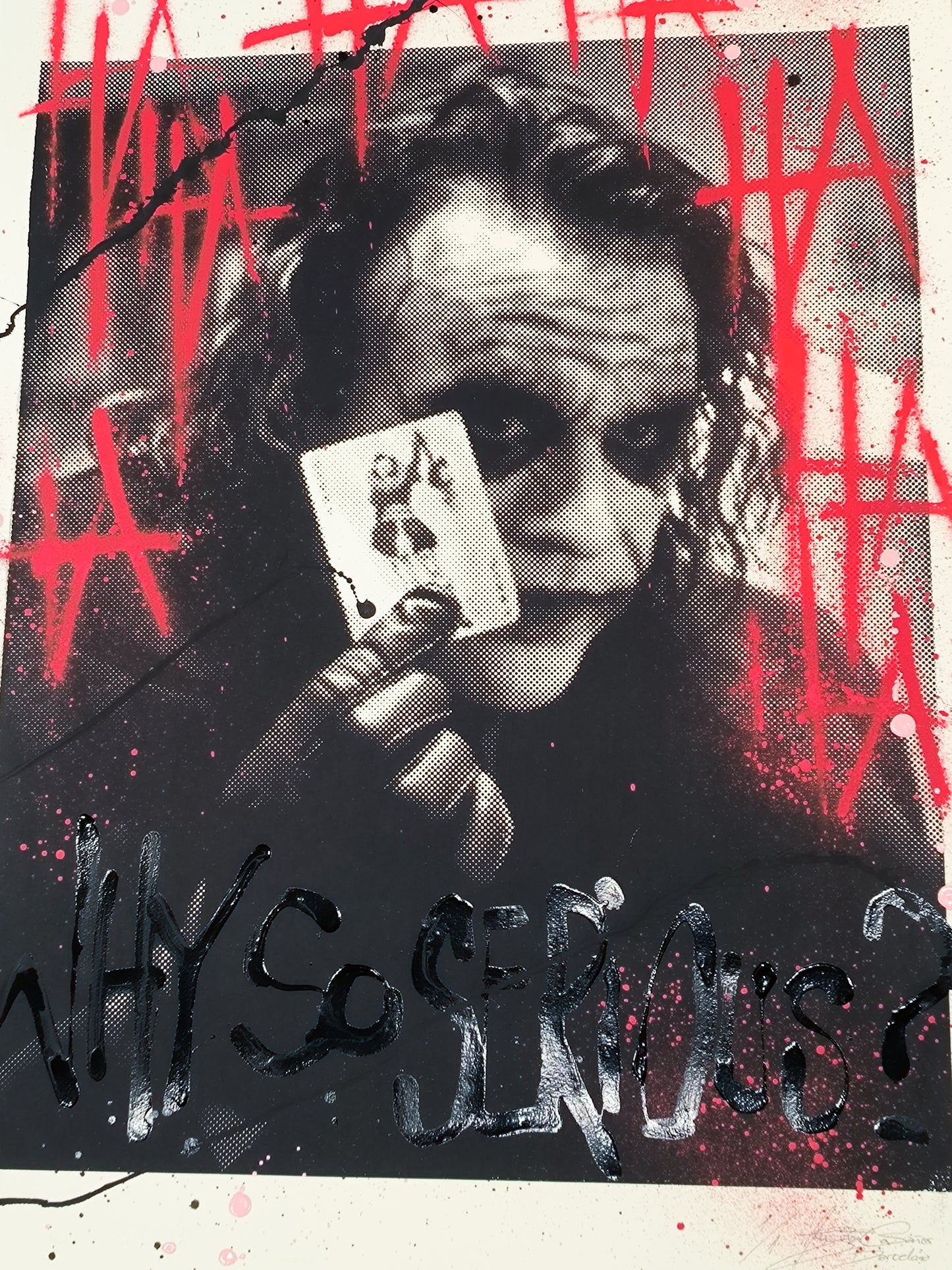 Joker - Retrato print (original painting on paper) Arte Urbano Barcelona