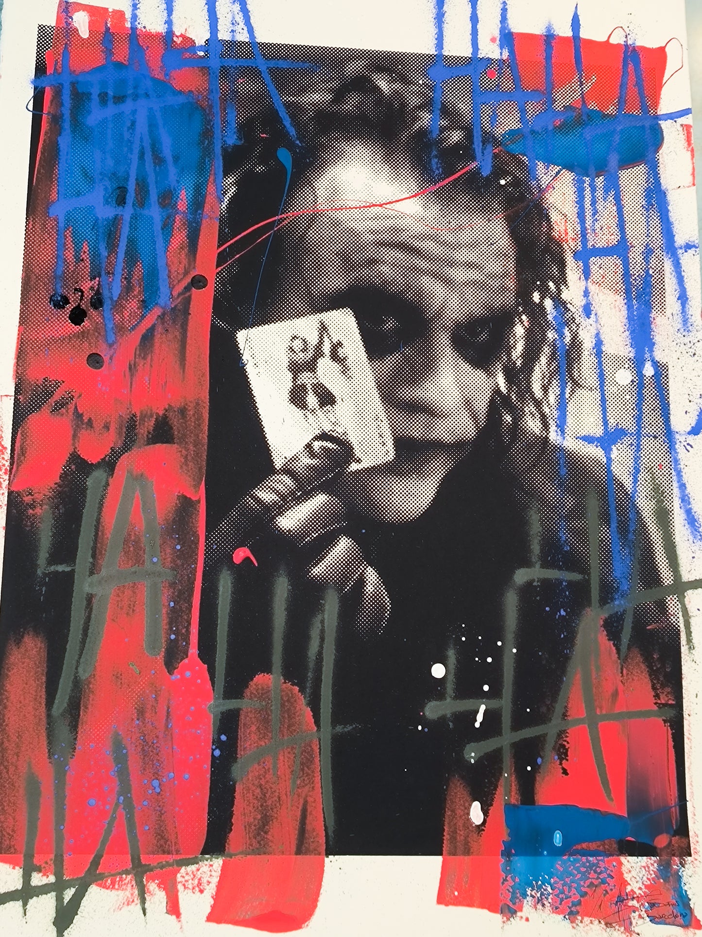 Joker - Retrato print (original painting on paper) Arte Urbano Barcelona