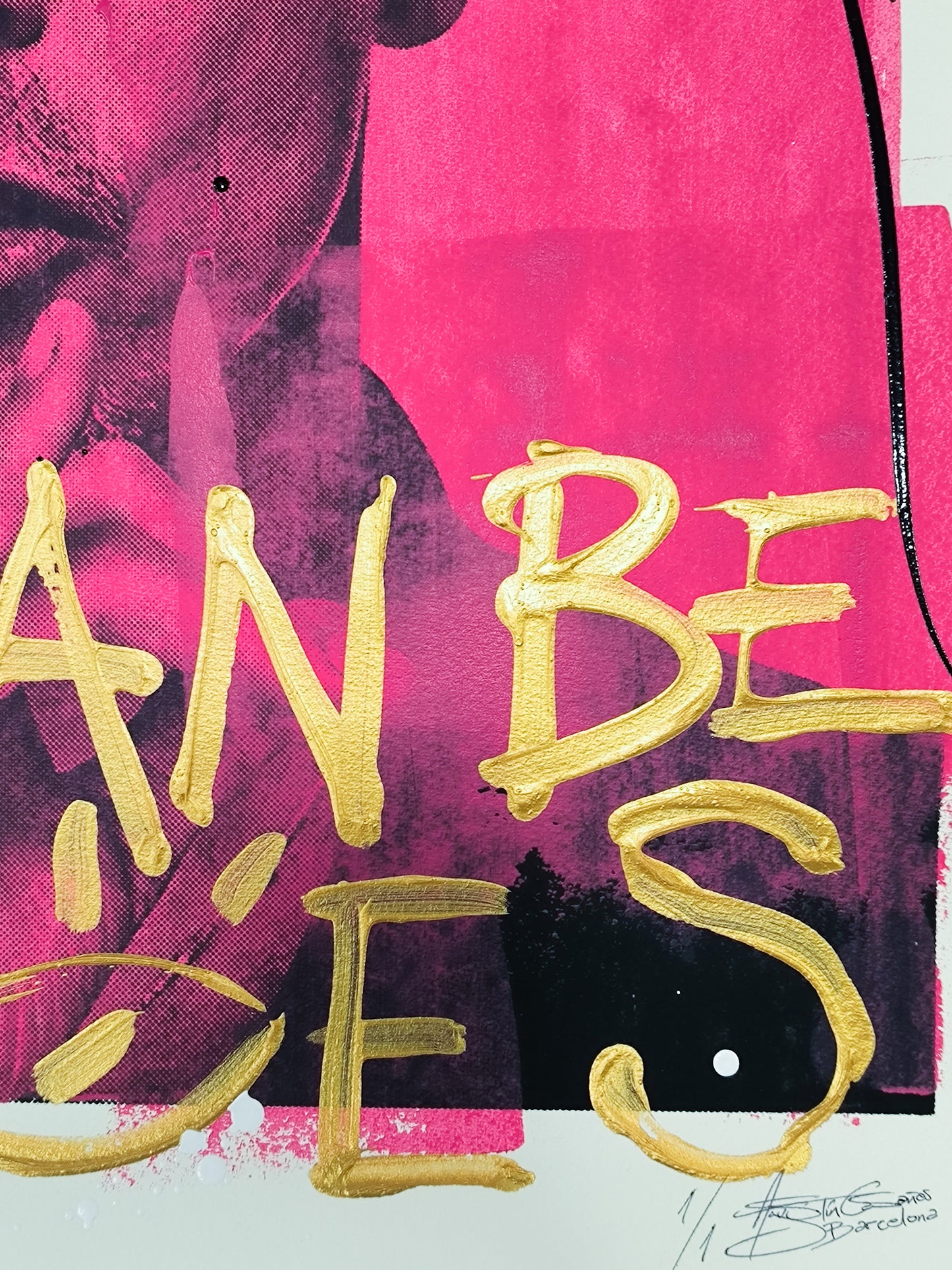 David Bowie - Retrato print (original painting on paper) Arte Urbano Barcelona