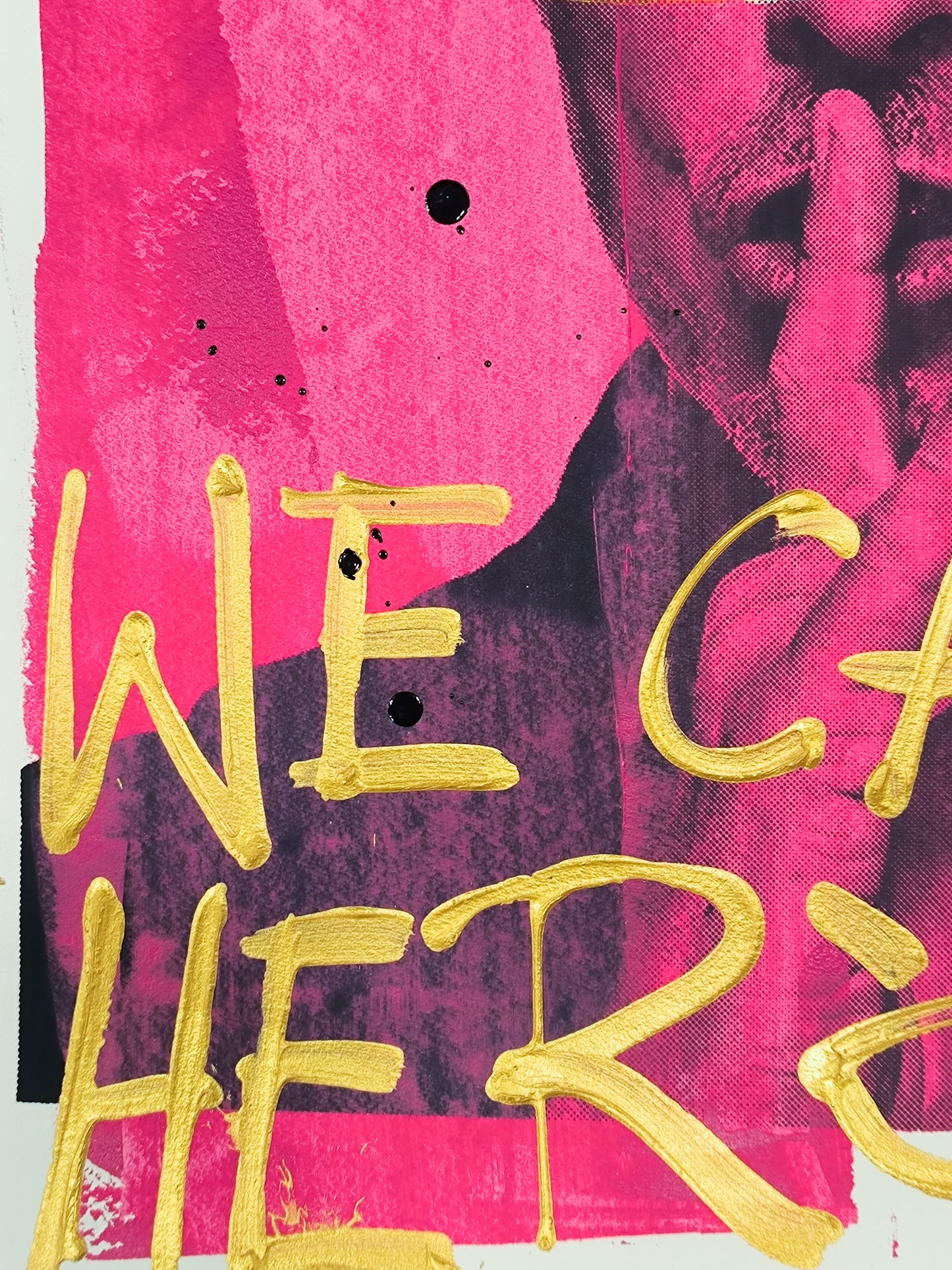 David Bowie - Retrato print (original painting on paper) Arte Urbano Barcelona