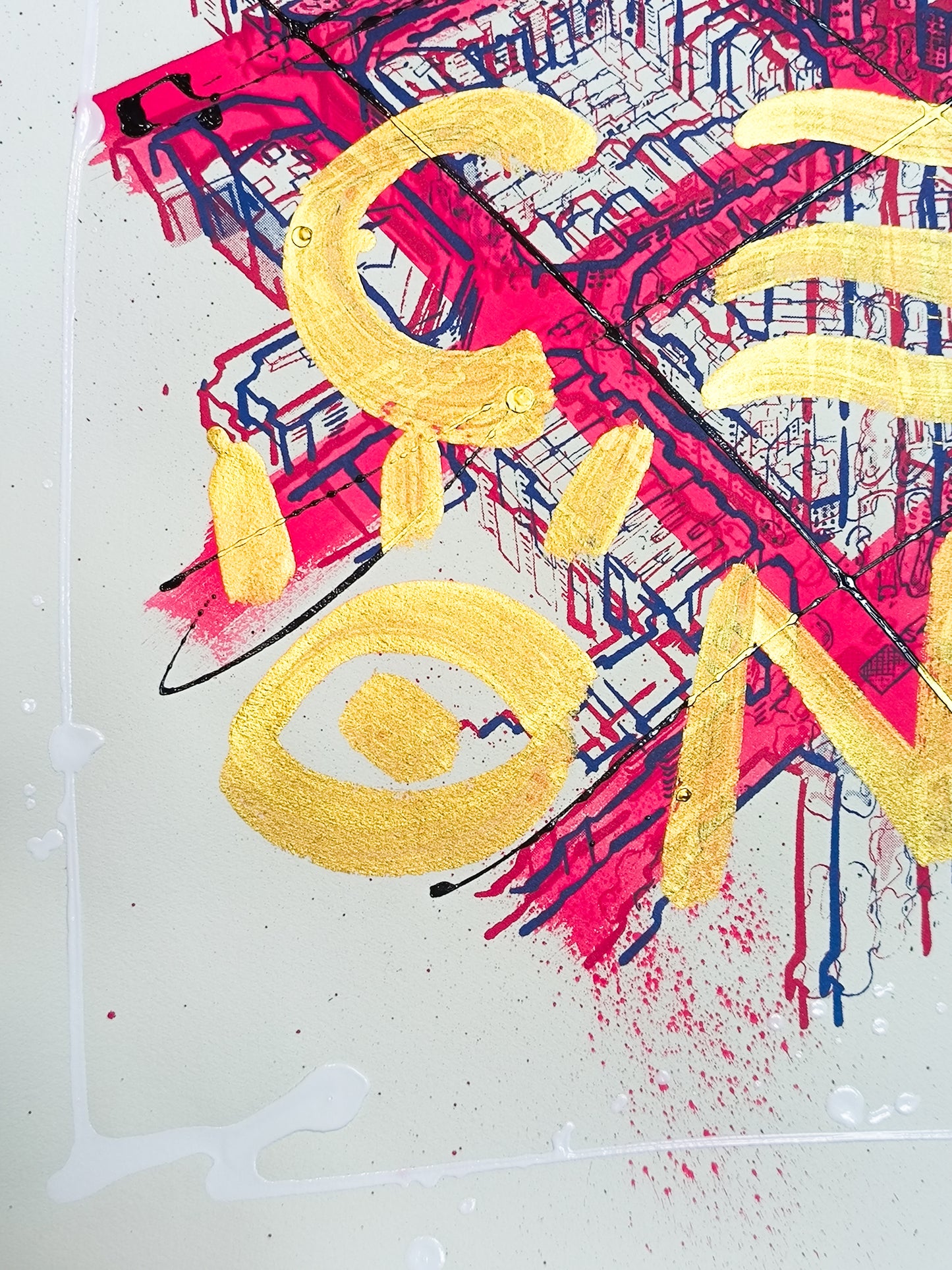 L'Eixample: Un viaje por la Barcelona de Gaudí - Retrato print (original painting on paper) Arte Urbano Barcelona