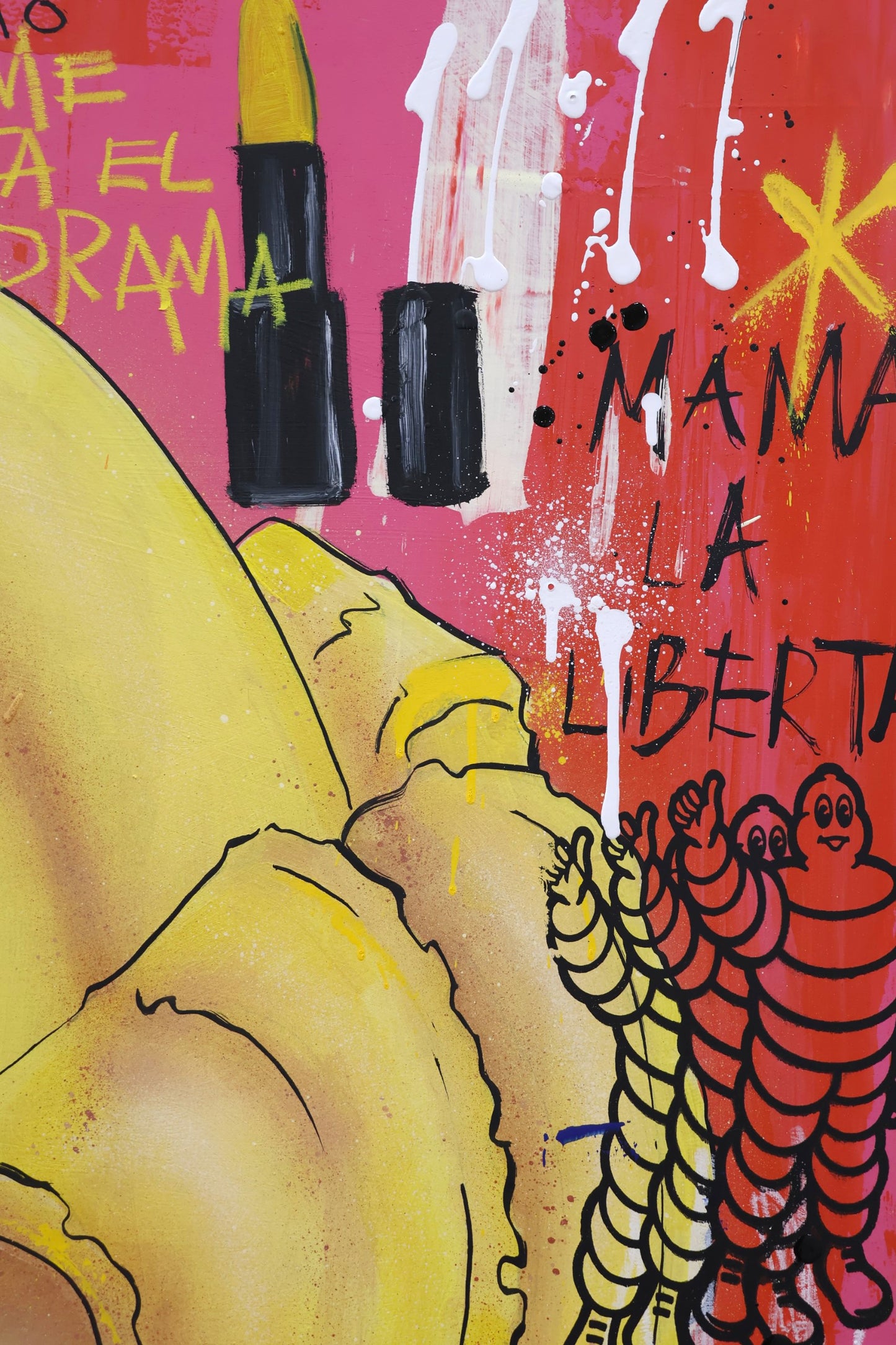 Esto no es una Banana - Original painting on wood - Arte urbano Barcelona