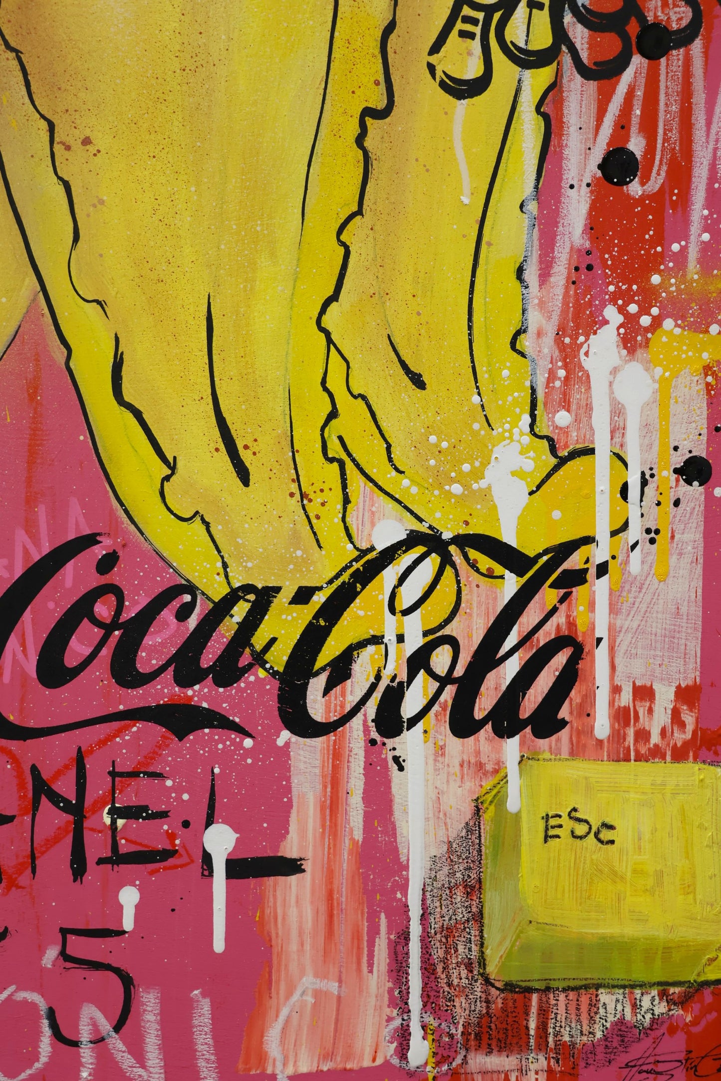 Esto no es una Banana - Original painting on wood - Arte urbano Barcelona